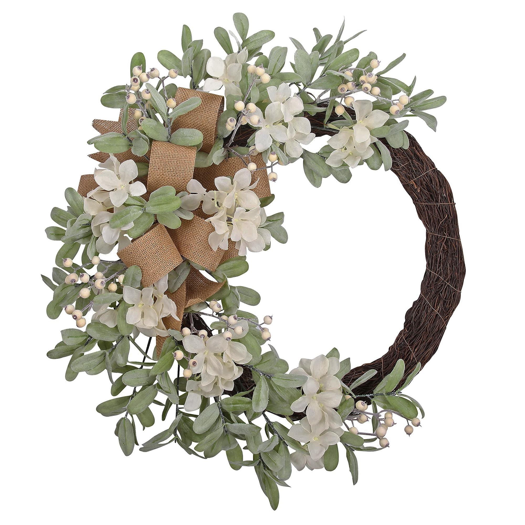 Haute Decor Faux Hydrangea 24'' Wreath