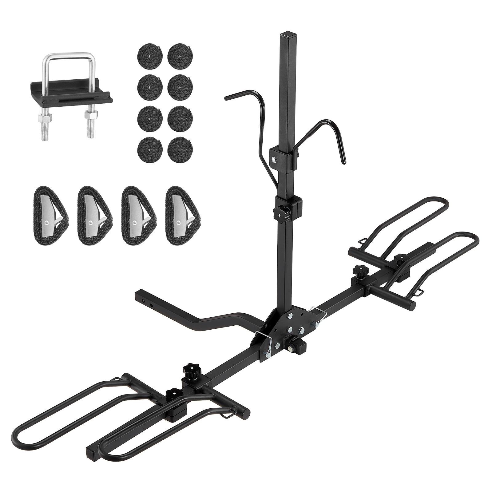 HCY 2-Bike Rack Hitch Mount Folding Carrier Car Truck SUV 1.25"/2" Receiver