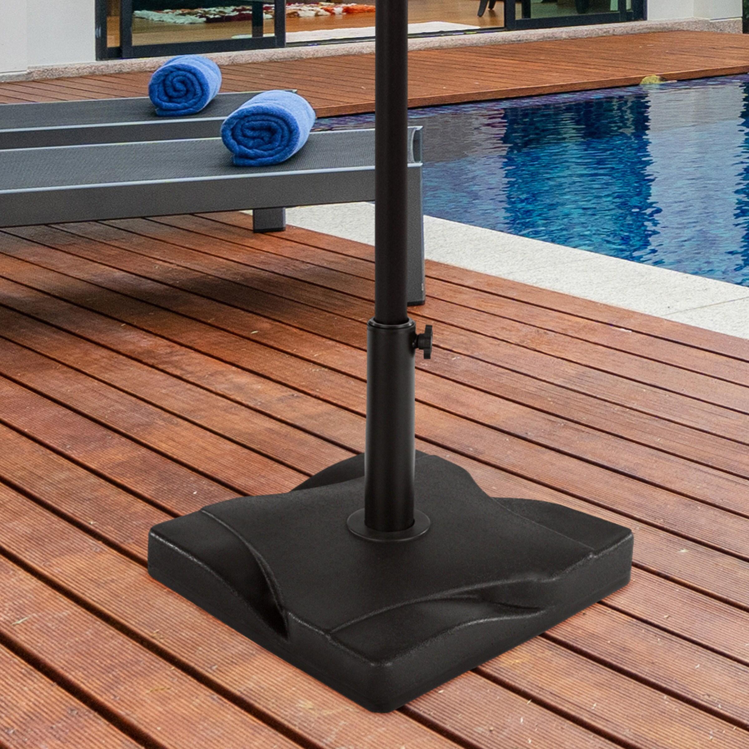 Pure Garden Outdoor Patio Umbrella Base Black