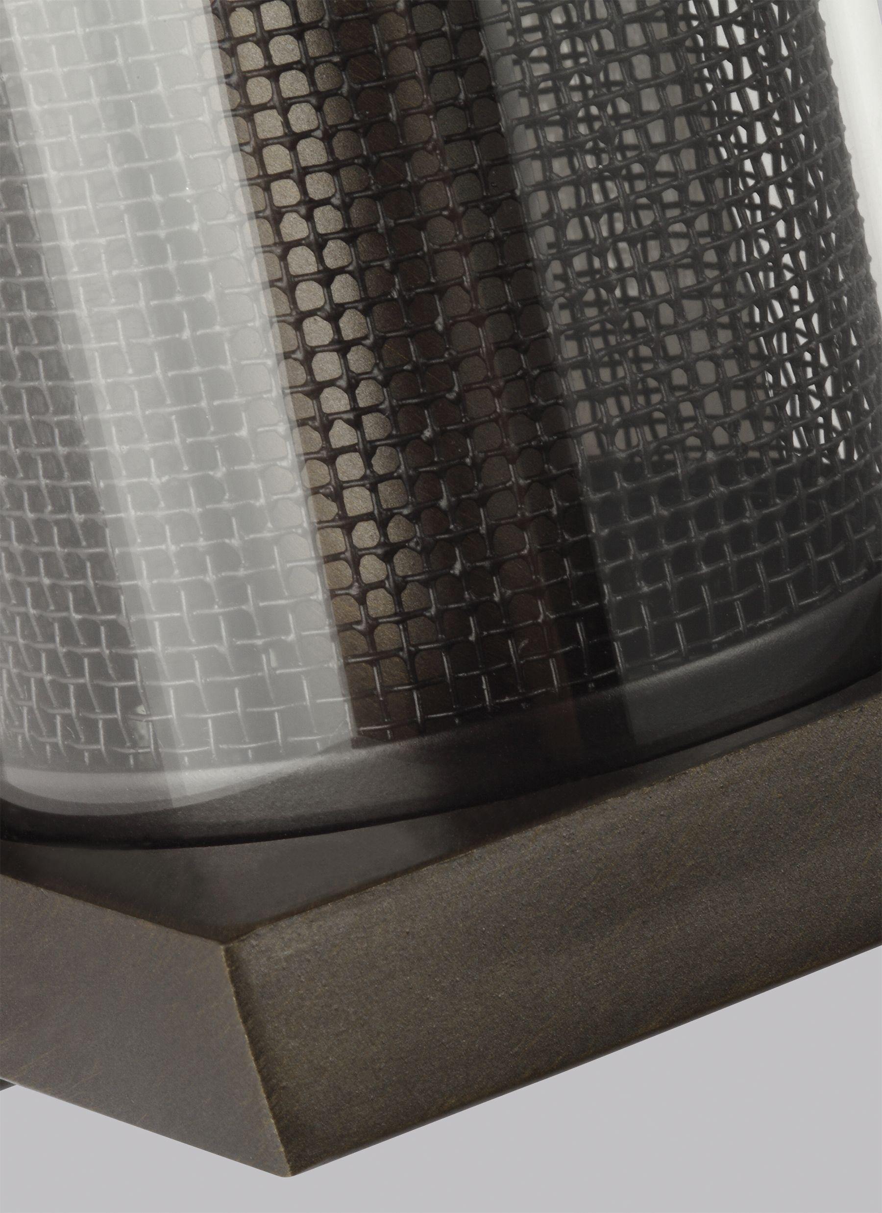 Antique Bronze Silo Dimmable Cylinder Sconce with Clear Glass