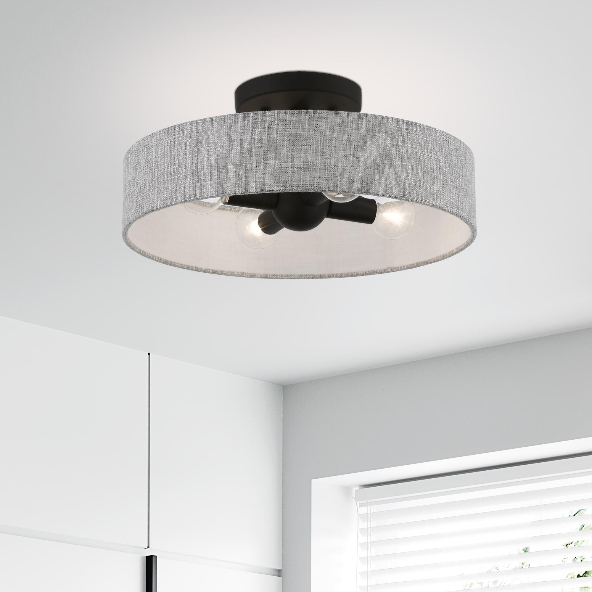Livex Lighting Elmhurst 4 - Light Semi-Flush Mount in  Black