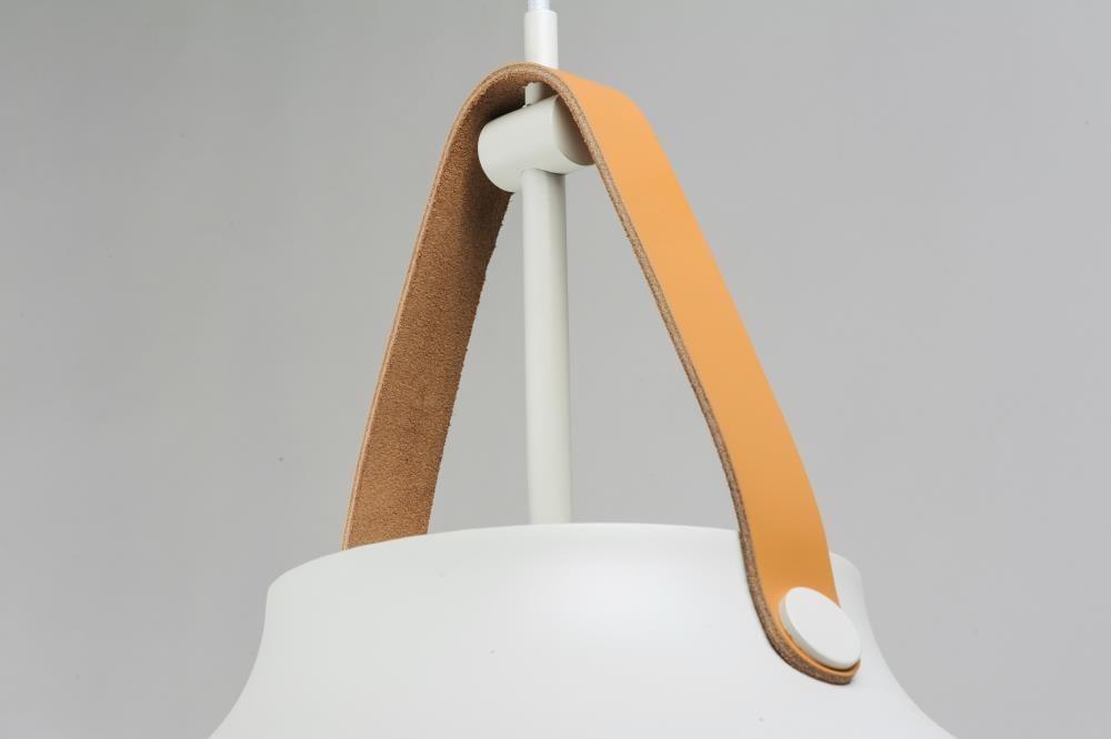 Maxim Lighting Nordic 1 - Light Pendant in  Tan Leather/White