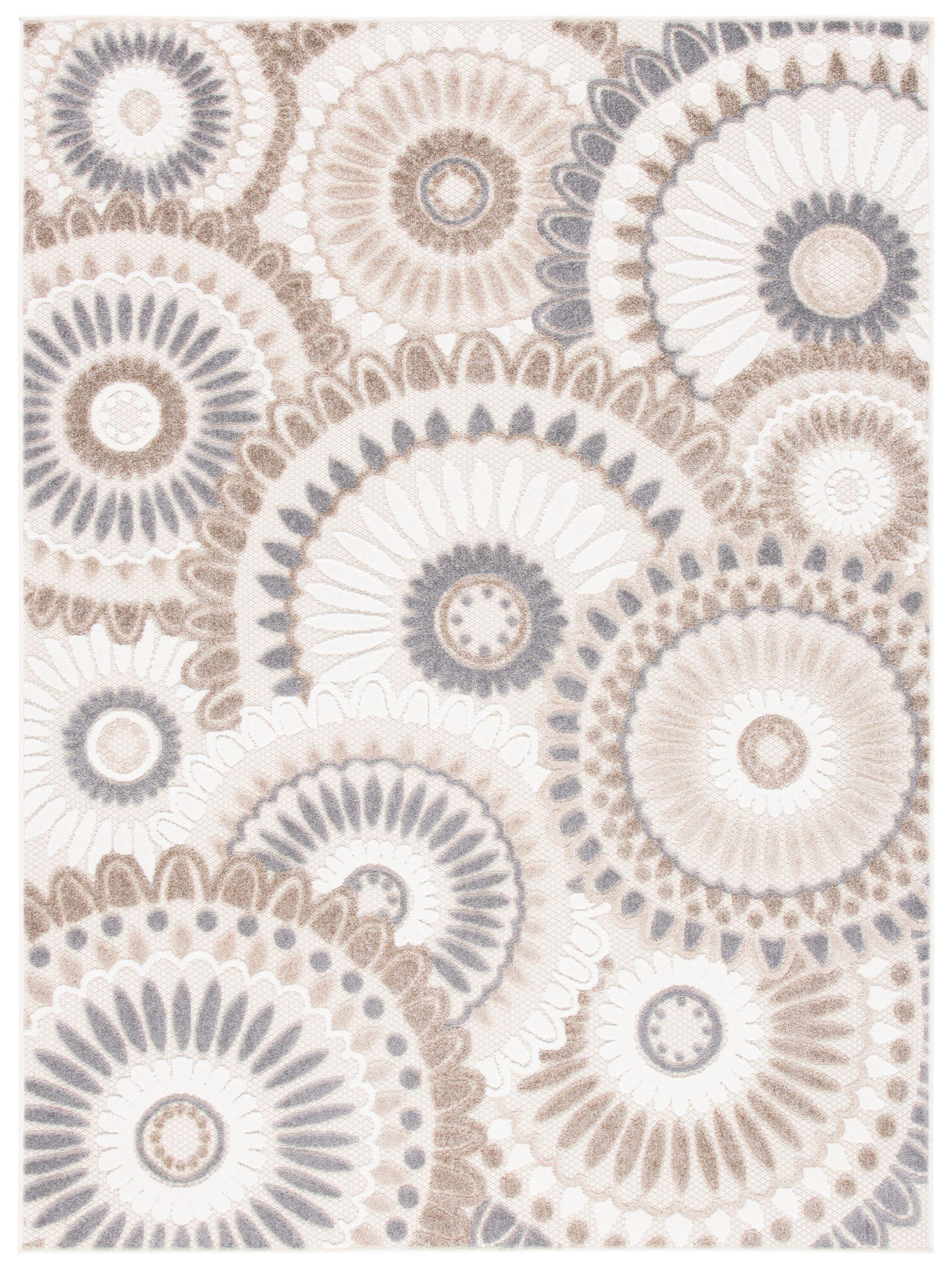 Cabana CBN382 Loomed Indoor Area Rug - Grey/Ivory - 4'5"x6'5" - Safavieh