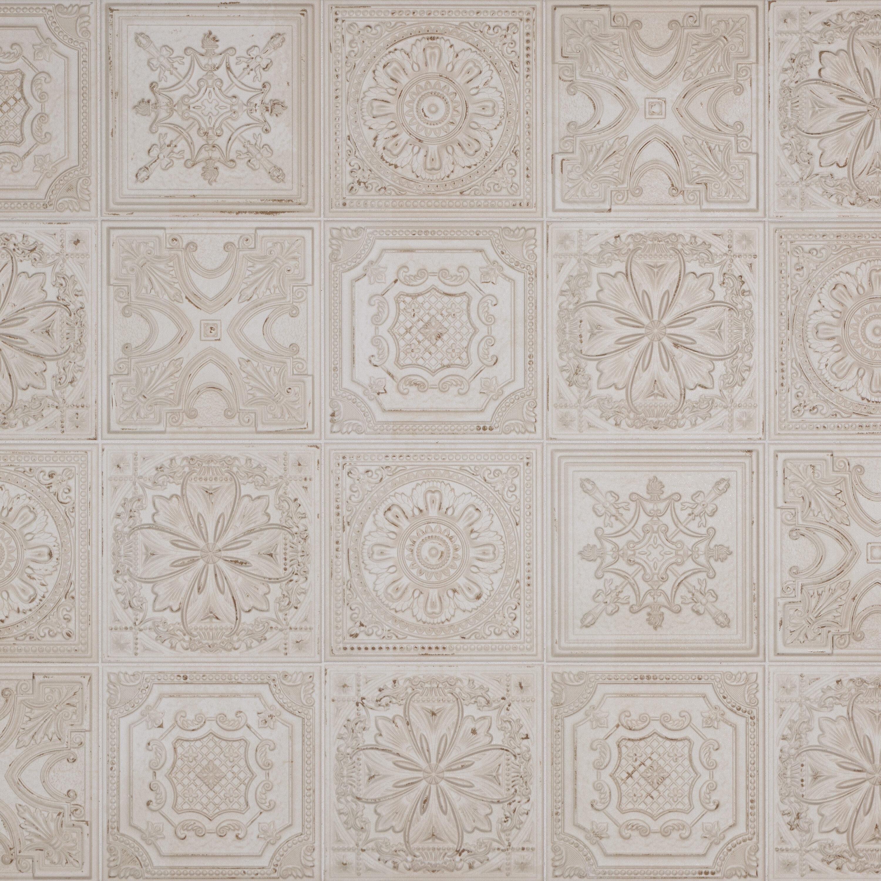 Fitz 8" x 8" Ceramic Patterned Wall Tile