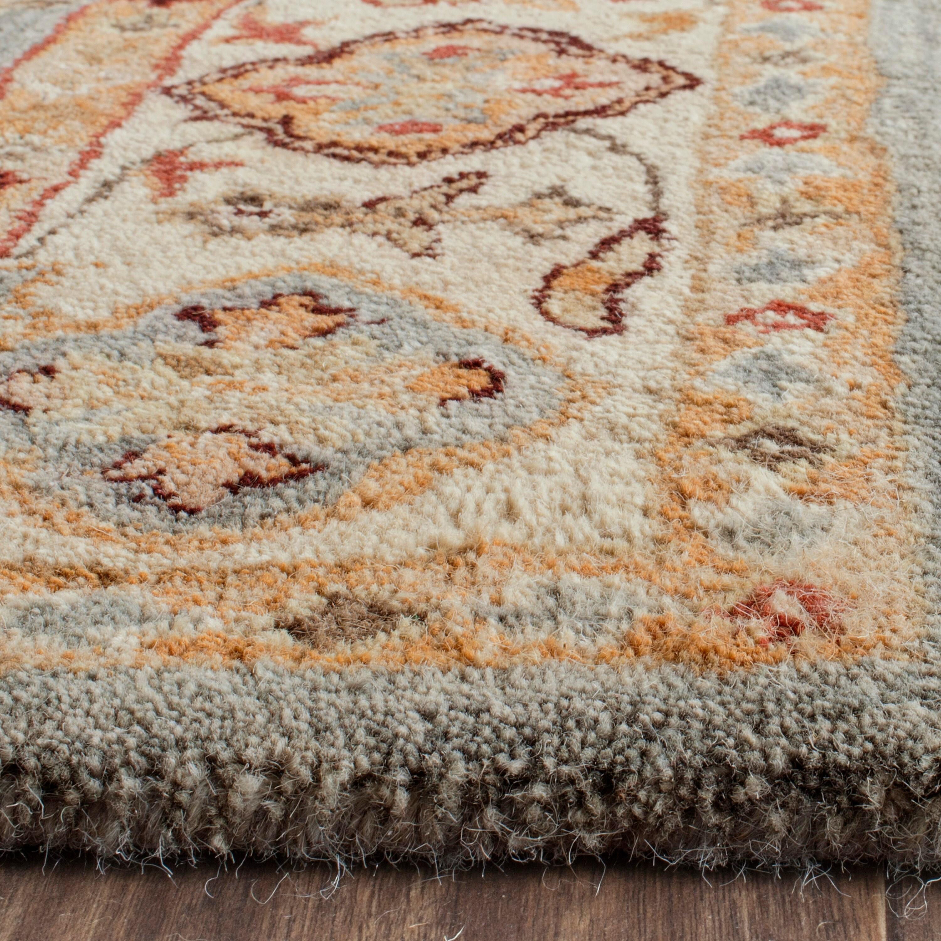 Antiquity AT847 Hand Tufted Area Rug - Blue/Ivory - 6'x9' - Safavieh.