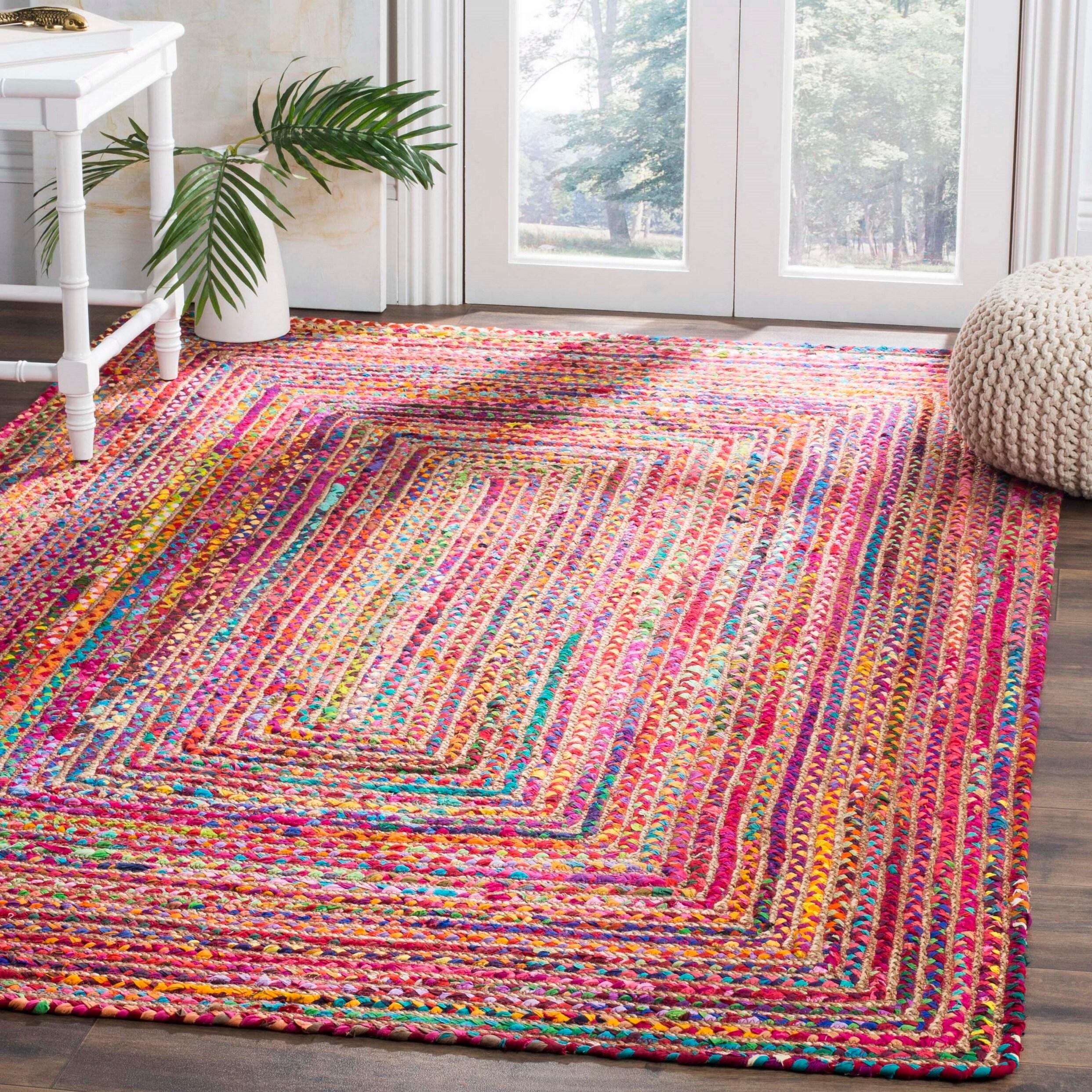 Cape Cod CAP202 Woven Indoor Area Rug - Red/Multi - 5'x8' - Safavieh