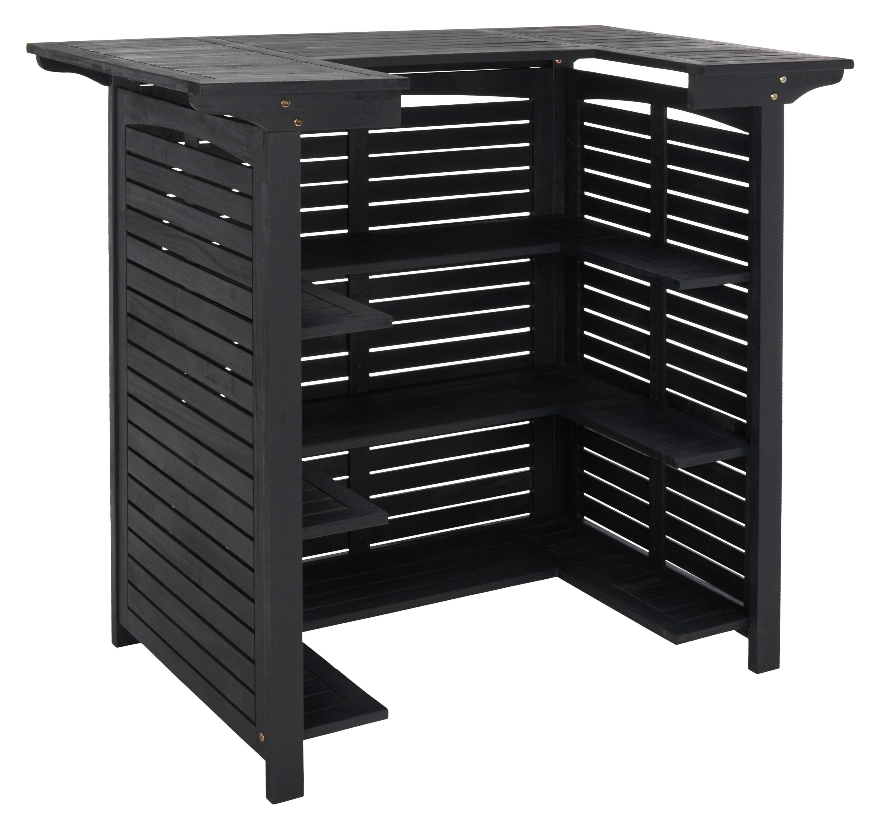 Monterey Patio Outdoor Bar Table - Black - Safavieh