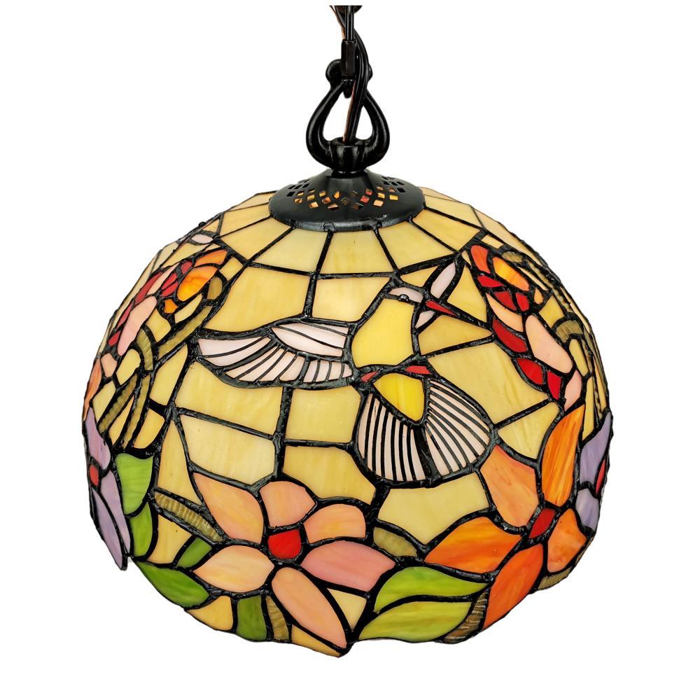 Amora Lighting  Tiffany Style Hummingbird 1-Light Pendant Lamp