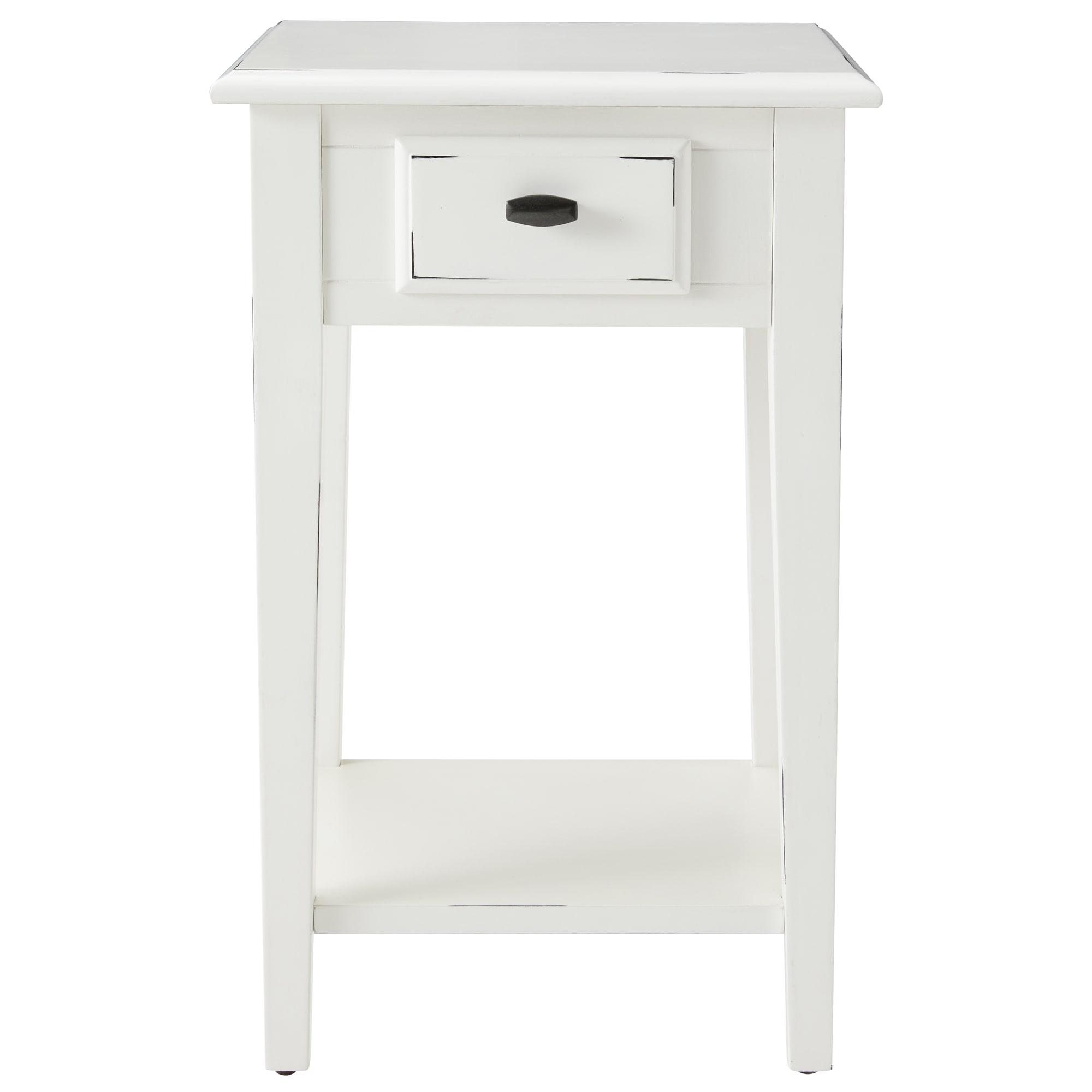 Leick Home Haven Ridge Square End Table in Farmhouse White