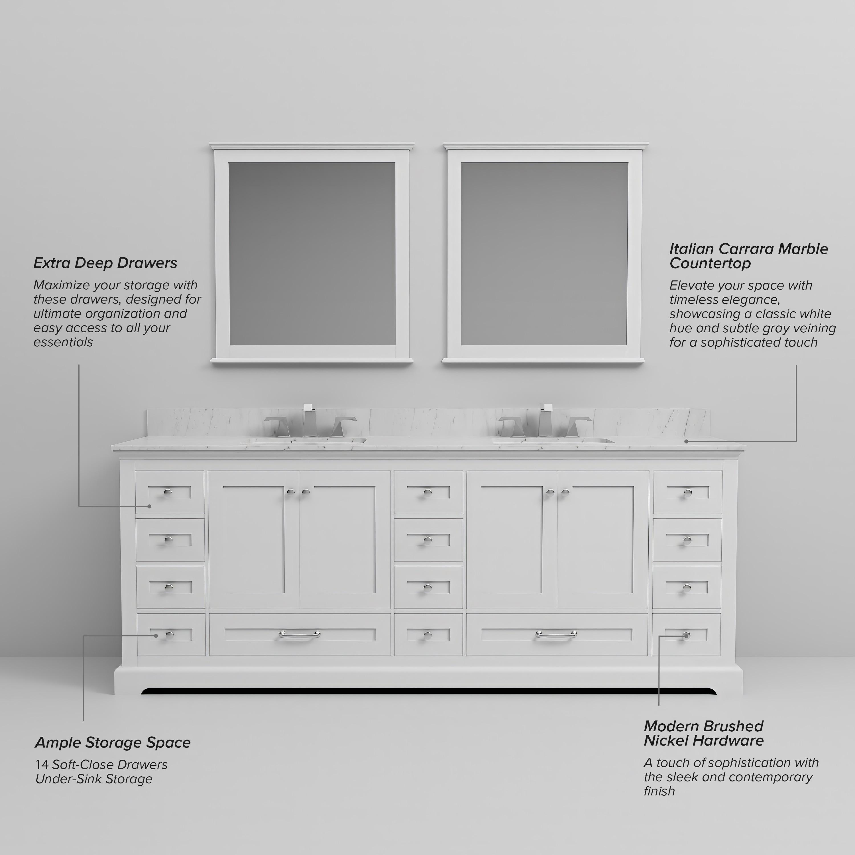 Lexora Dukes 84" Double Bathroom Vanity Base Only