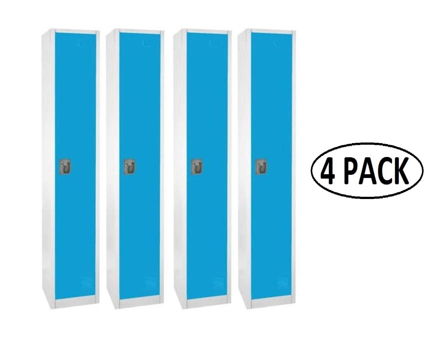 12'' Wide Steel 1-Tier School and Gym Locker (Set of 4)