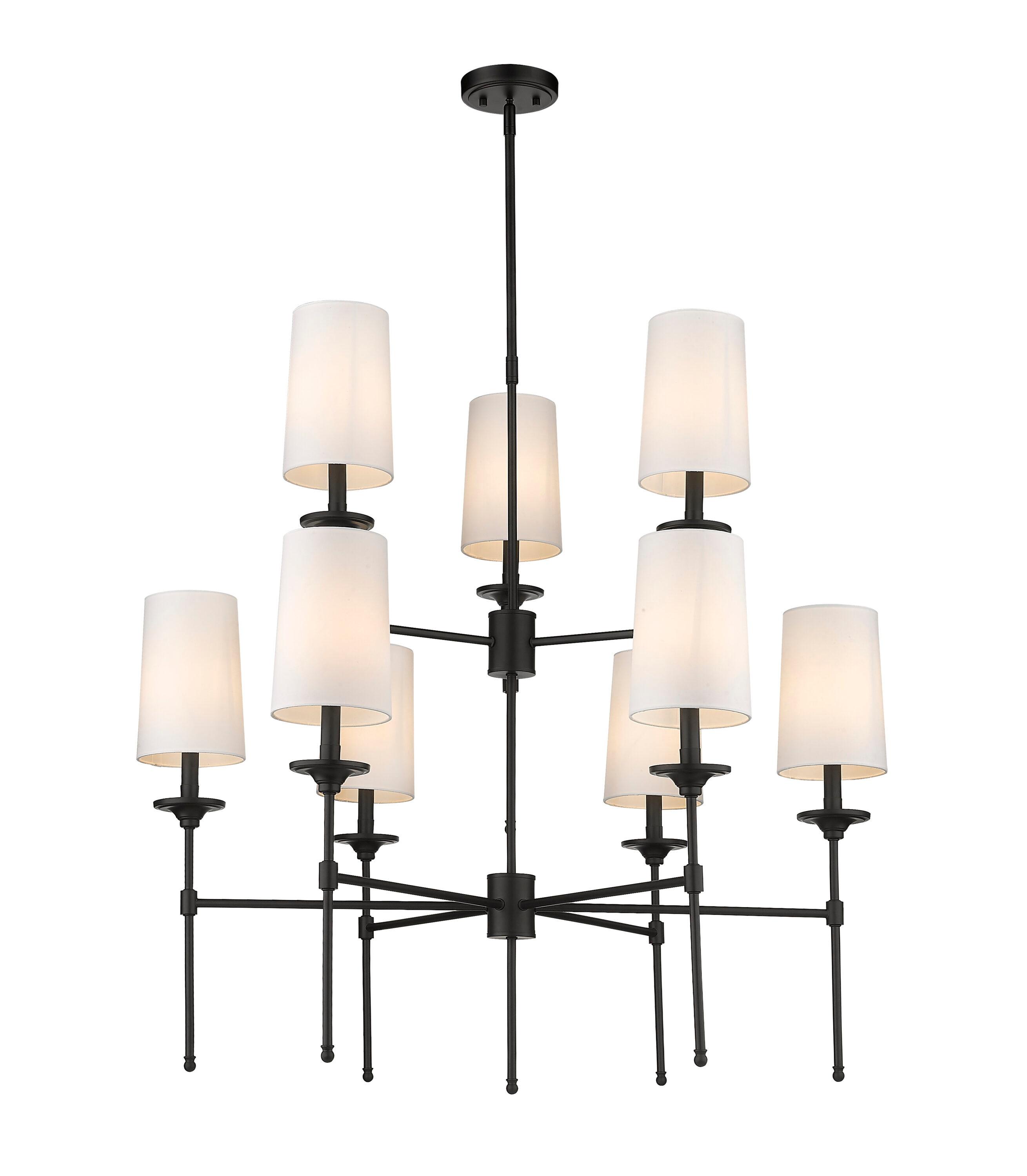 Hayse 9 - Light Dimmable Tiered Chandelier