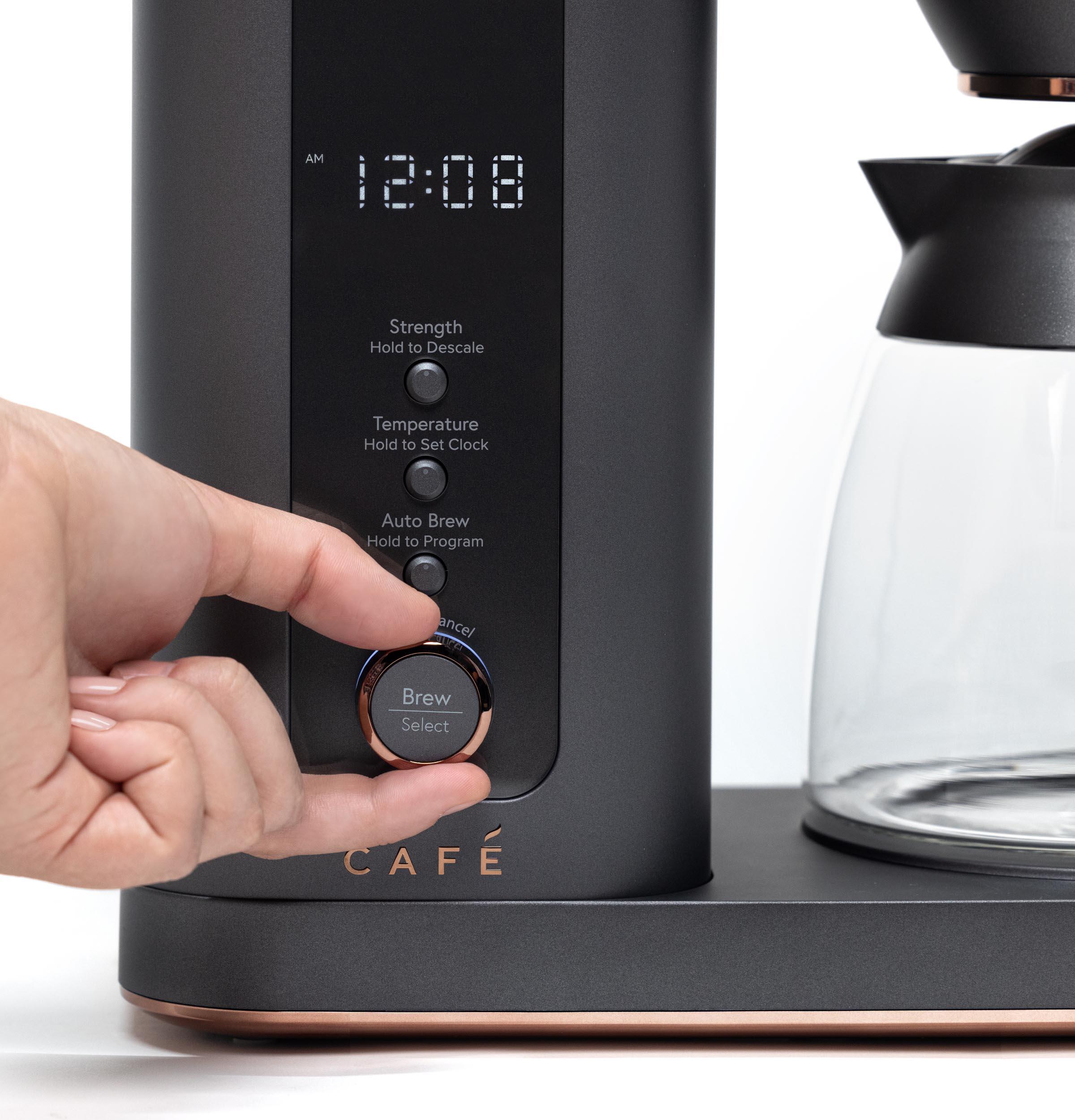Café ™ Matte Black 10-Cup Drip Coffee Maker with Glass Carafe