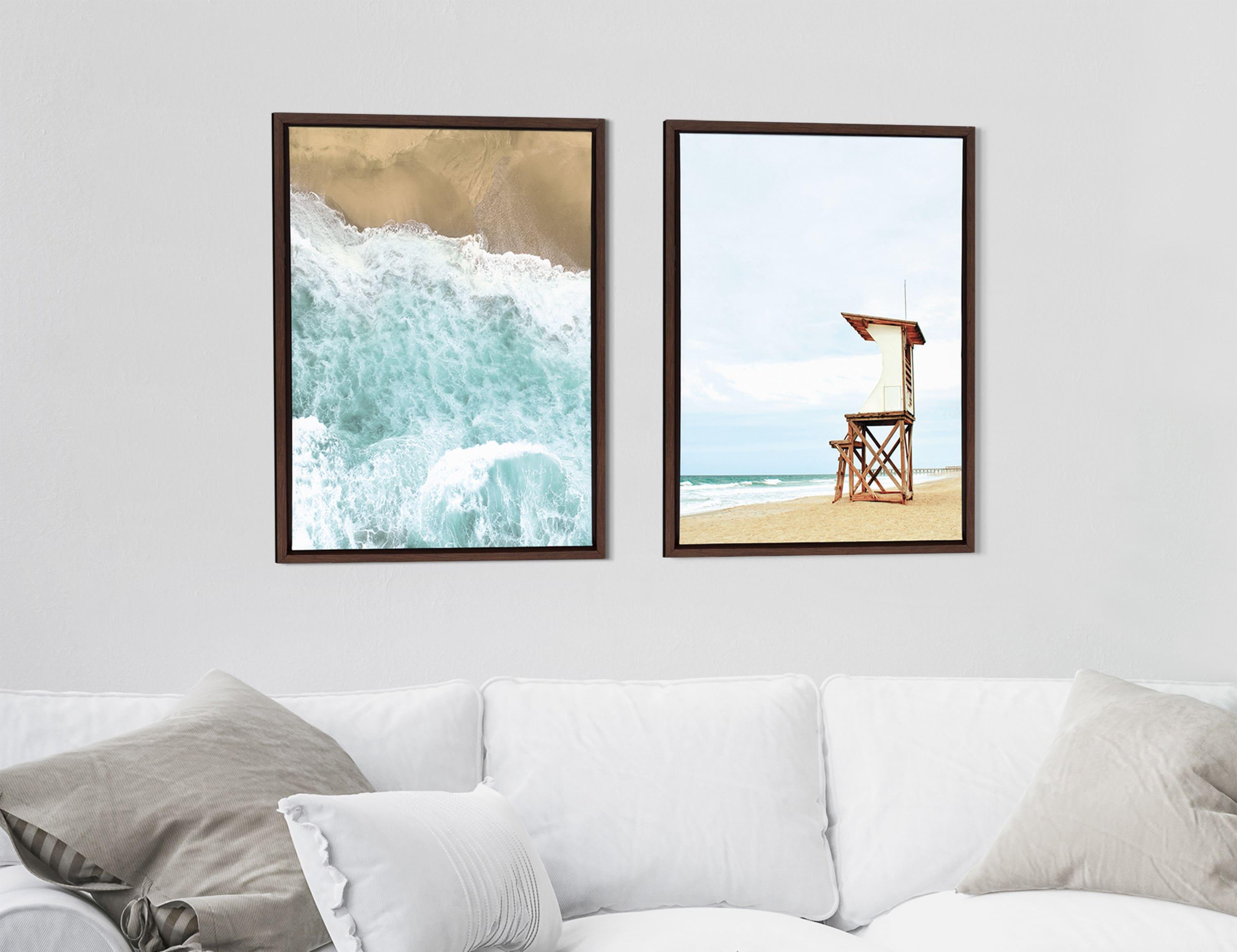 18" x 24" 2pc Sylvie Ocean Beach Framed Canvas Set by the Creative Bunch Studio Brown - Kate & Laurel All Things Decor