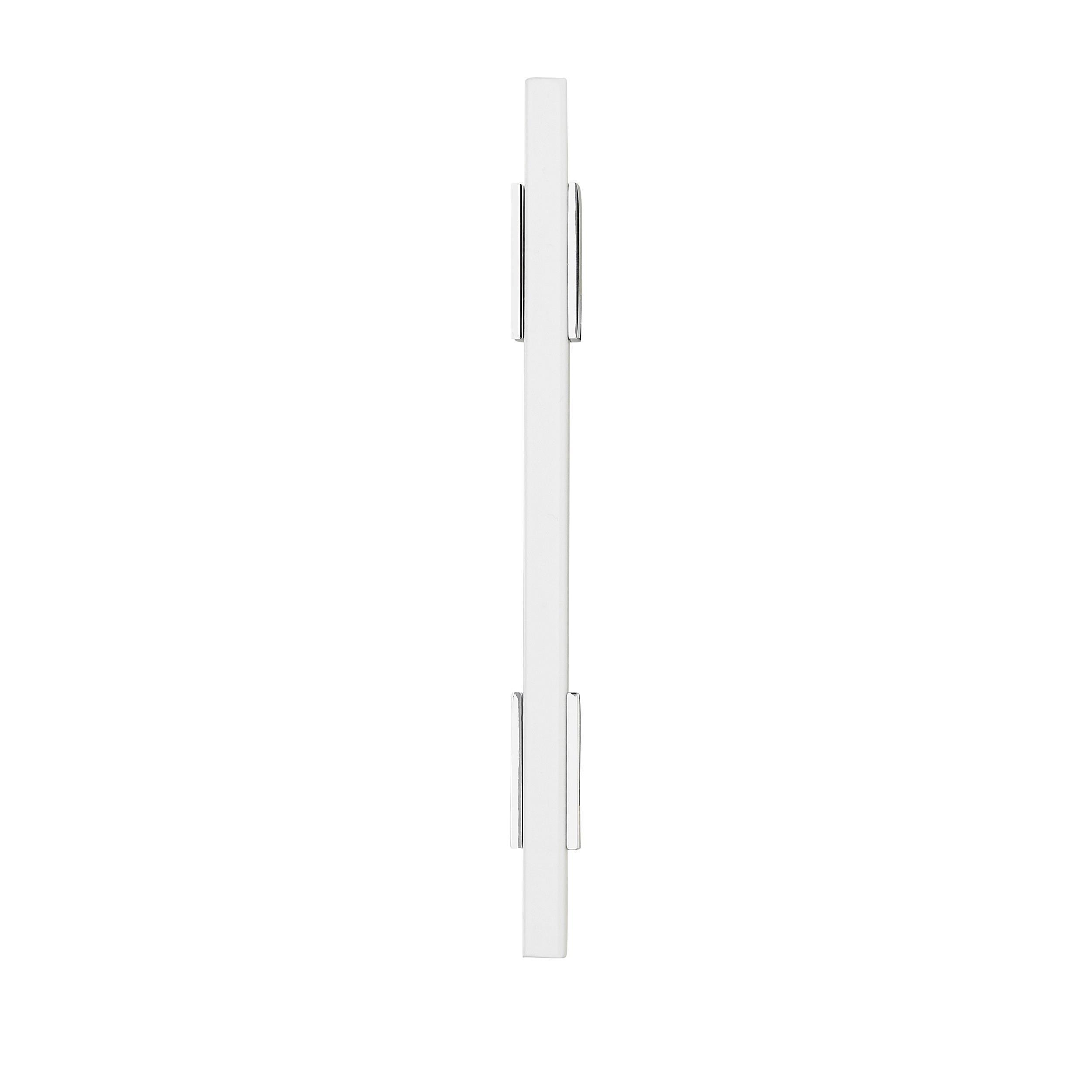 Amerock Urbanite 3-3/4 inch (96mm) Center-to-Center Polished Chrome/White Cabinet Pull