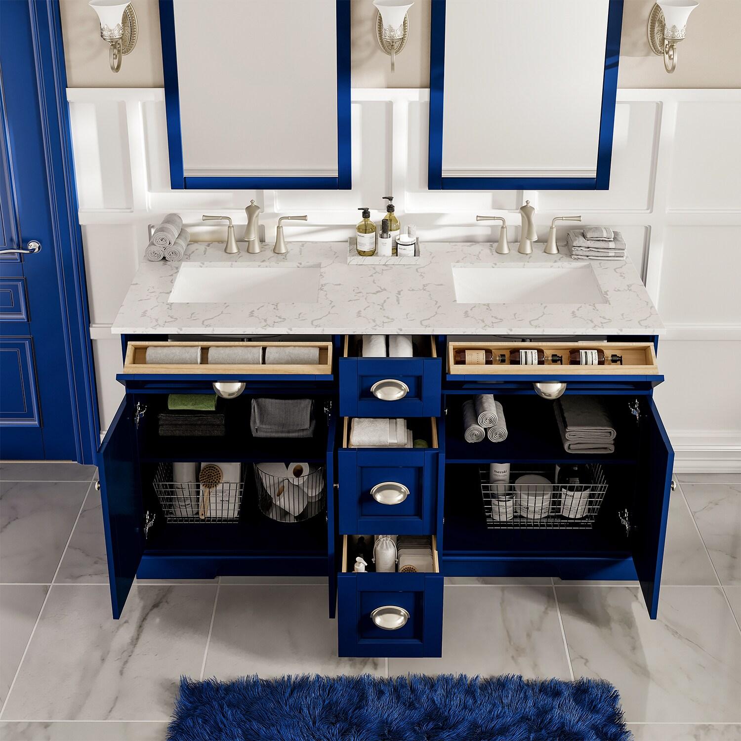 Eviva Epic Transitional Blue Bathroom Vanity