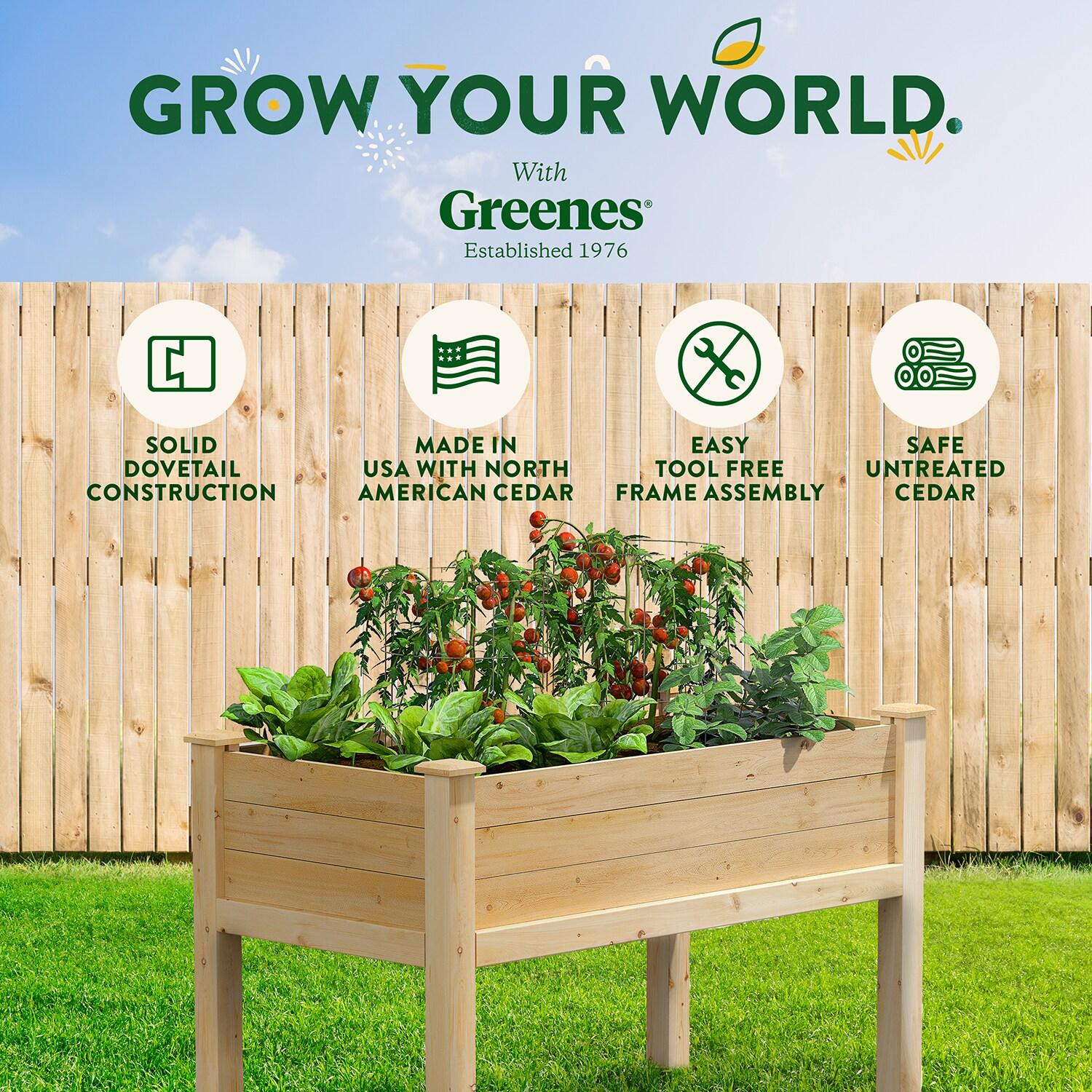 Greenes Fence Wood Elevated Planter