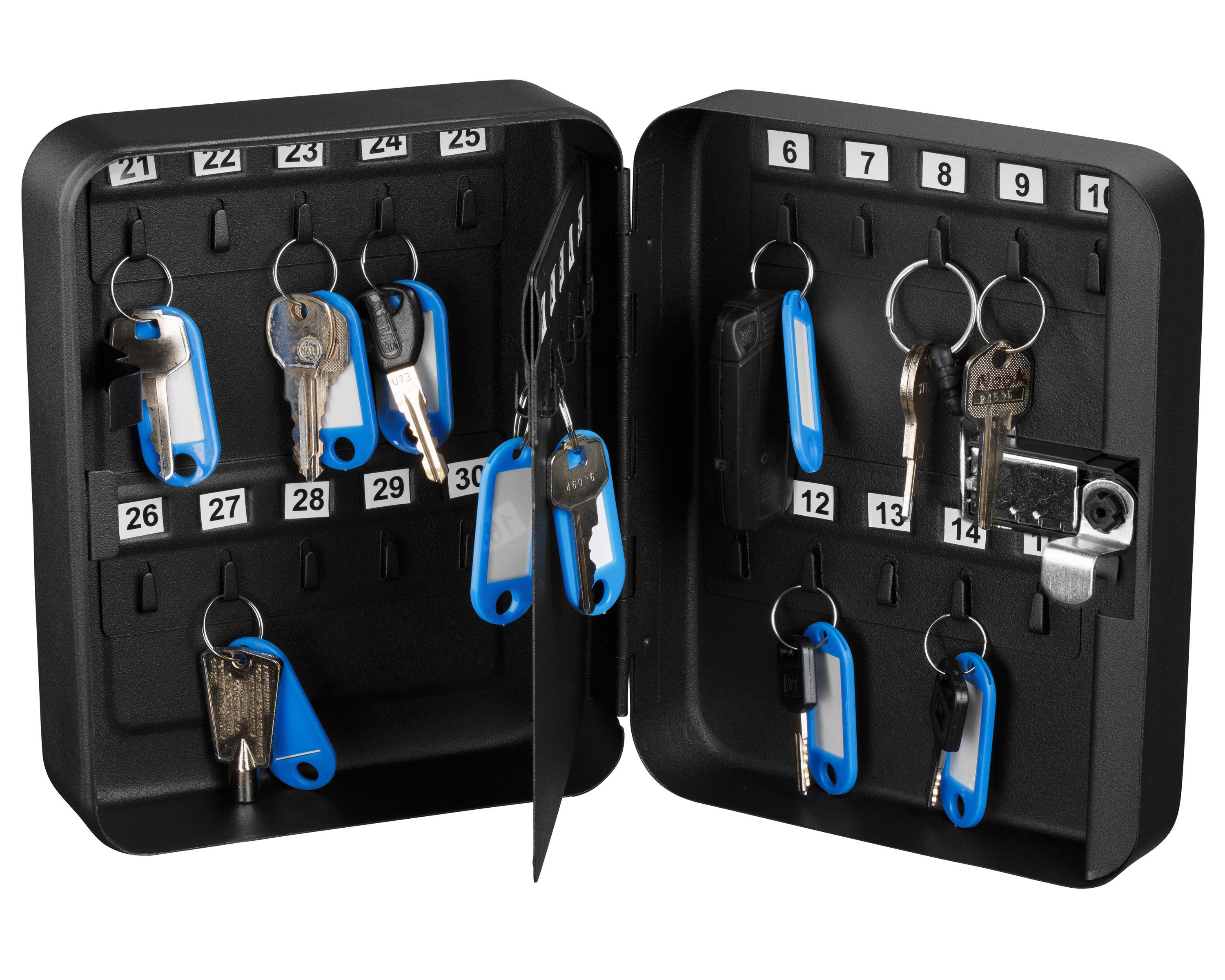 30-Key Steel Secure Key Cabinet with Combination Lock (Set of 2)