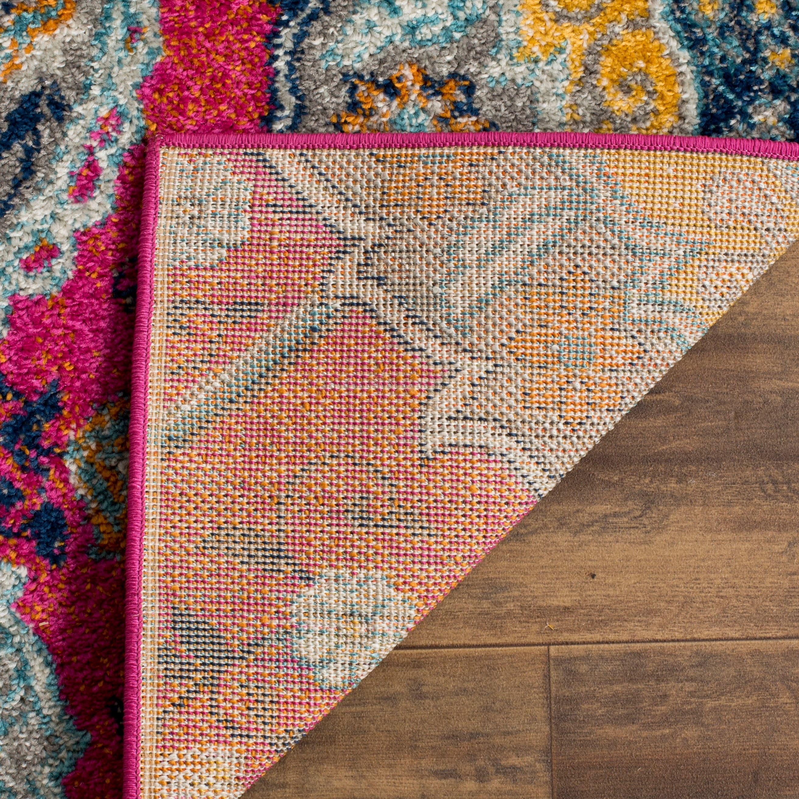 Madison MAD600 Power Loomed Indoor Area Rug - Fuchsia/Gold - 4'x6' - Safavieh