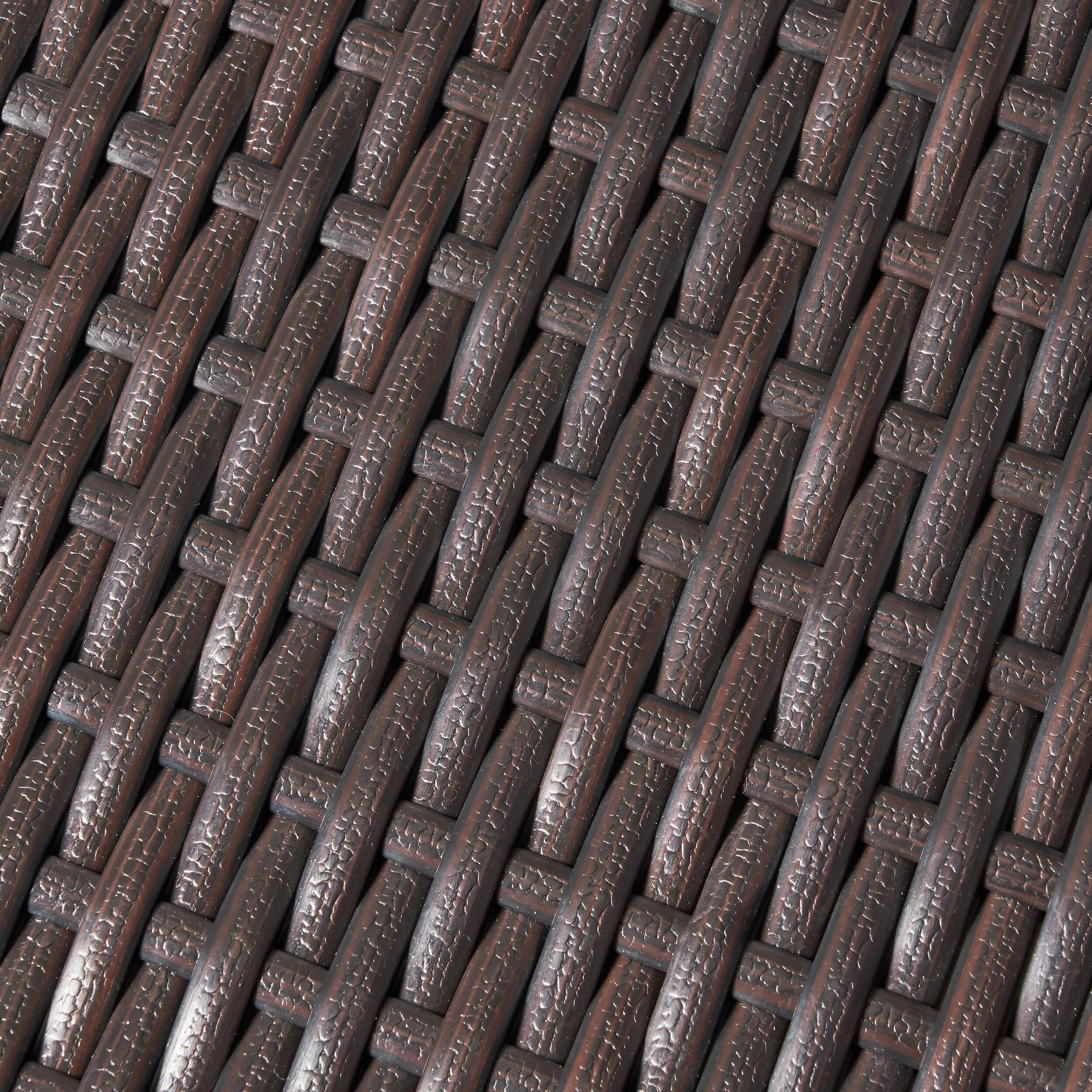 Delfina 4pk Wicker Barstool - Brown - Christopher Knight Home: UV & Weather-Resistant, Powder-Coated Frame