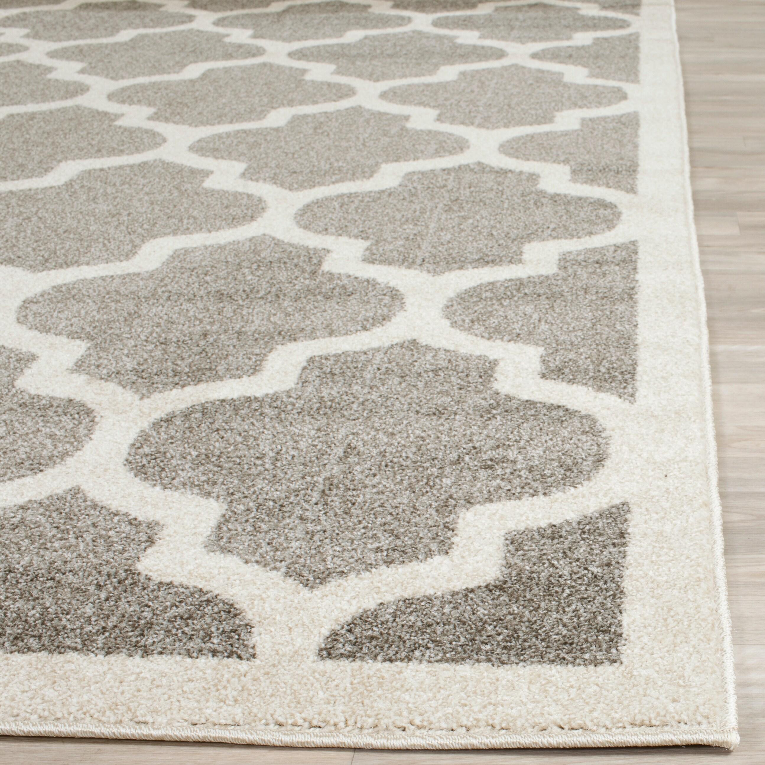 Amherst AMT420 Power Loomed Indoor Area Rug - Dark Grey/Beige - 8'x10' - Safavieh