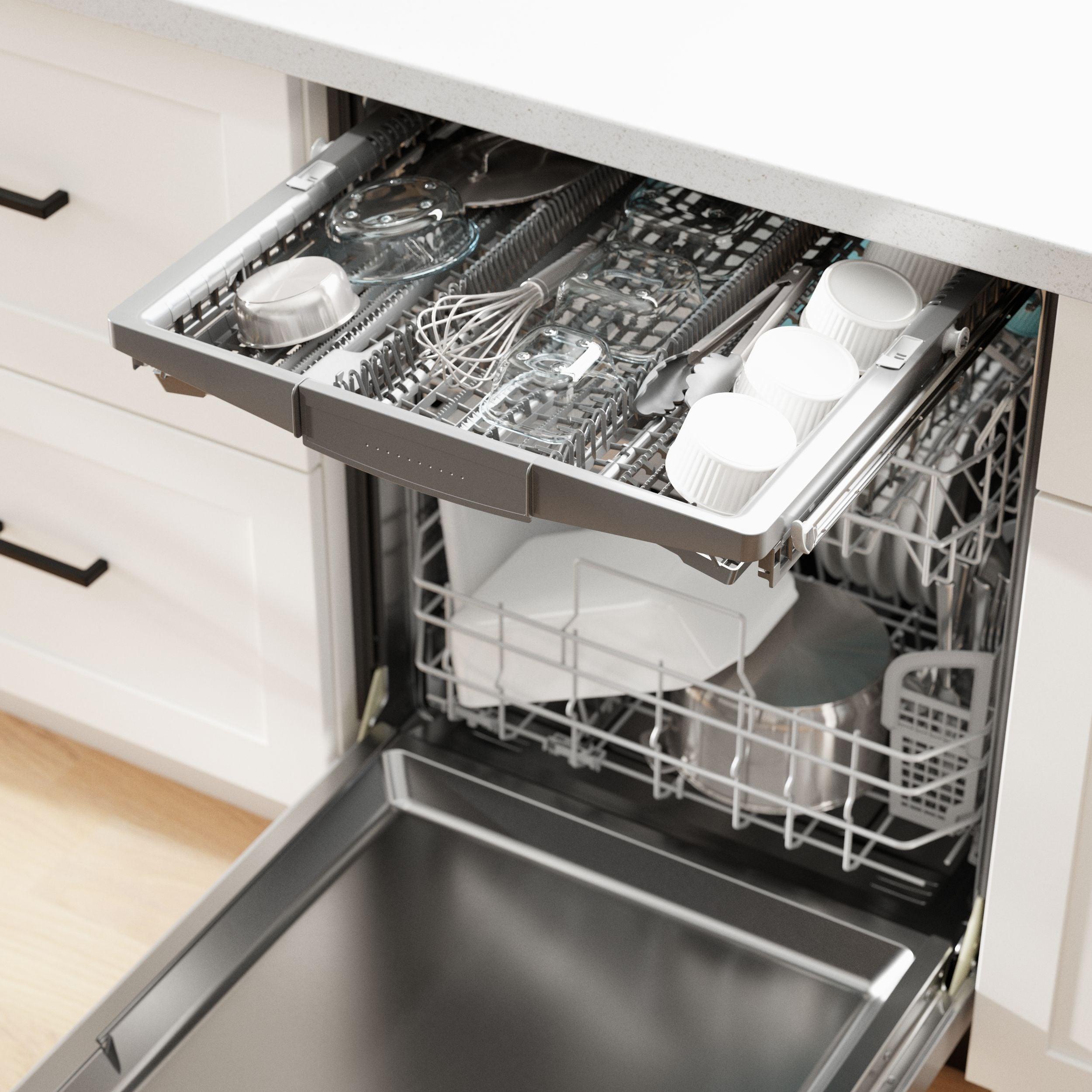 500 Series 24" Stainess Steel Top Control Built-In Dishwasher with Stainless Steel Tub and Flexible 3Rd Rack