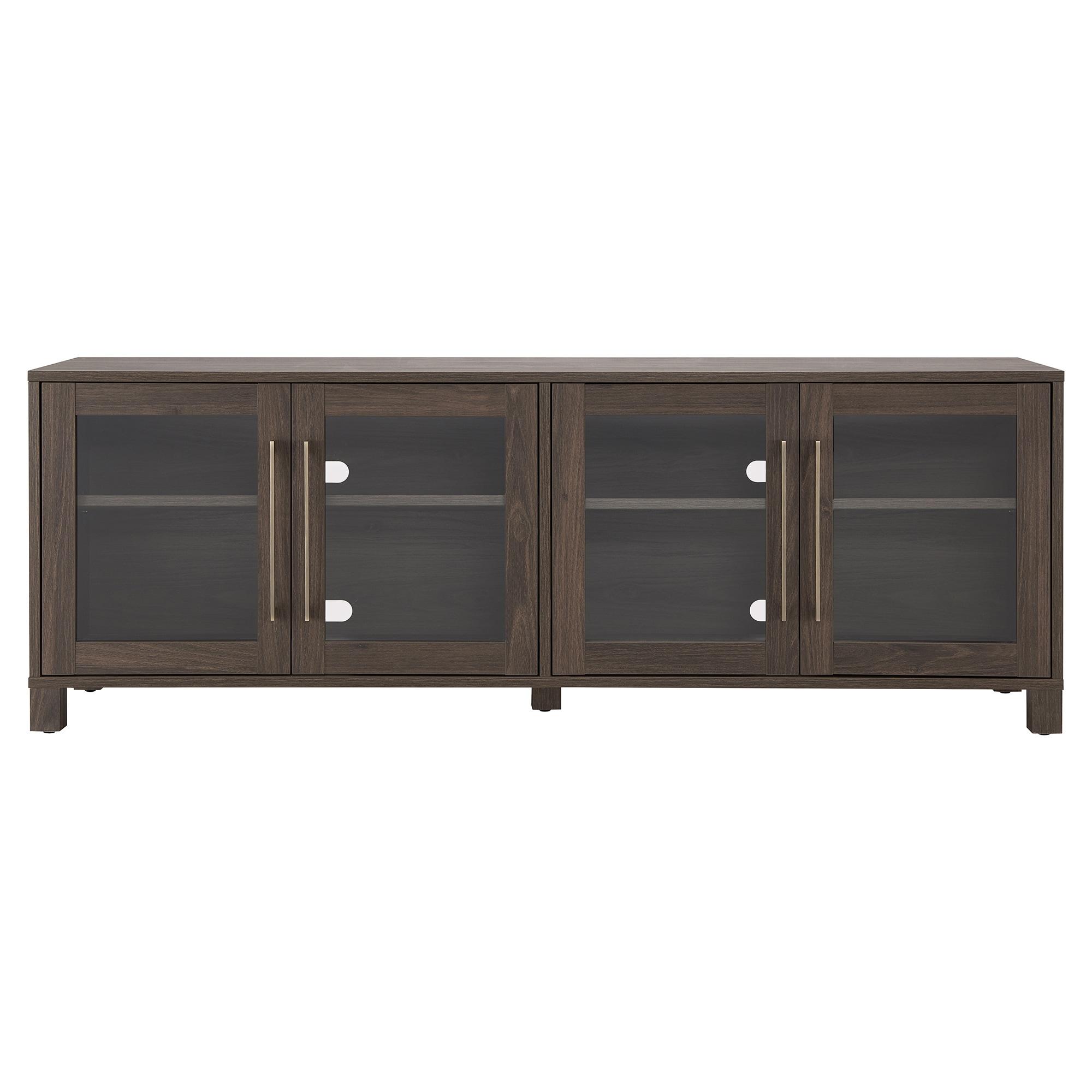 Evelyn&Zoe Quincy Rectangular TV Stand for TV's up to 75", Alder Brown
