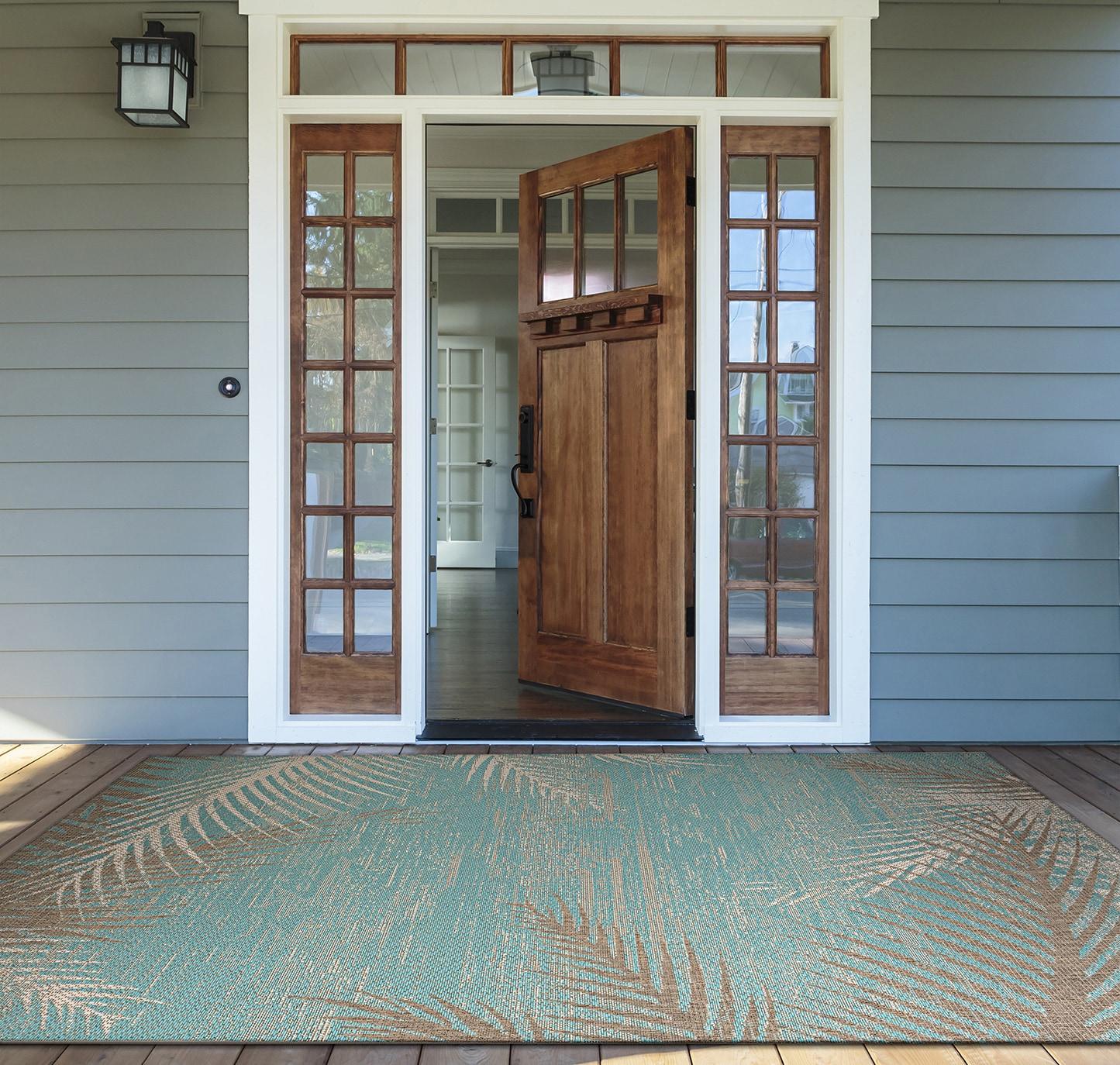 Couristan Monaco Tropical Palms Indoor/Outdoor Area Rug