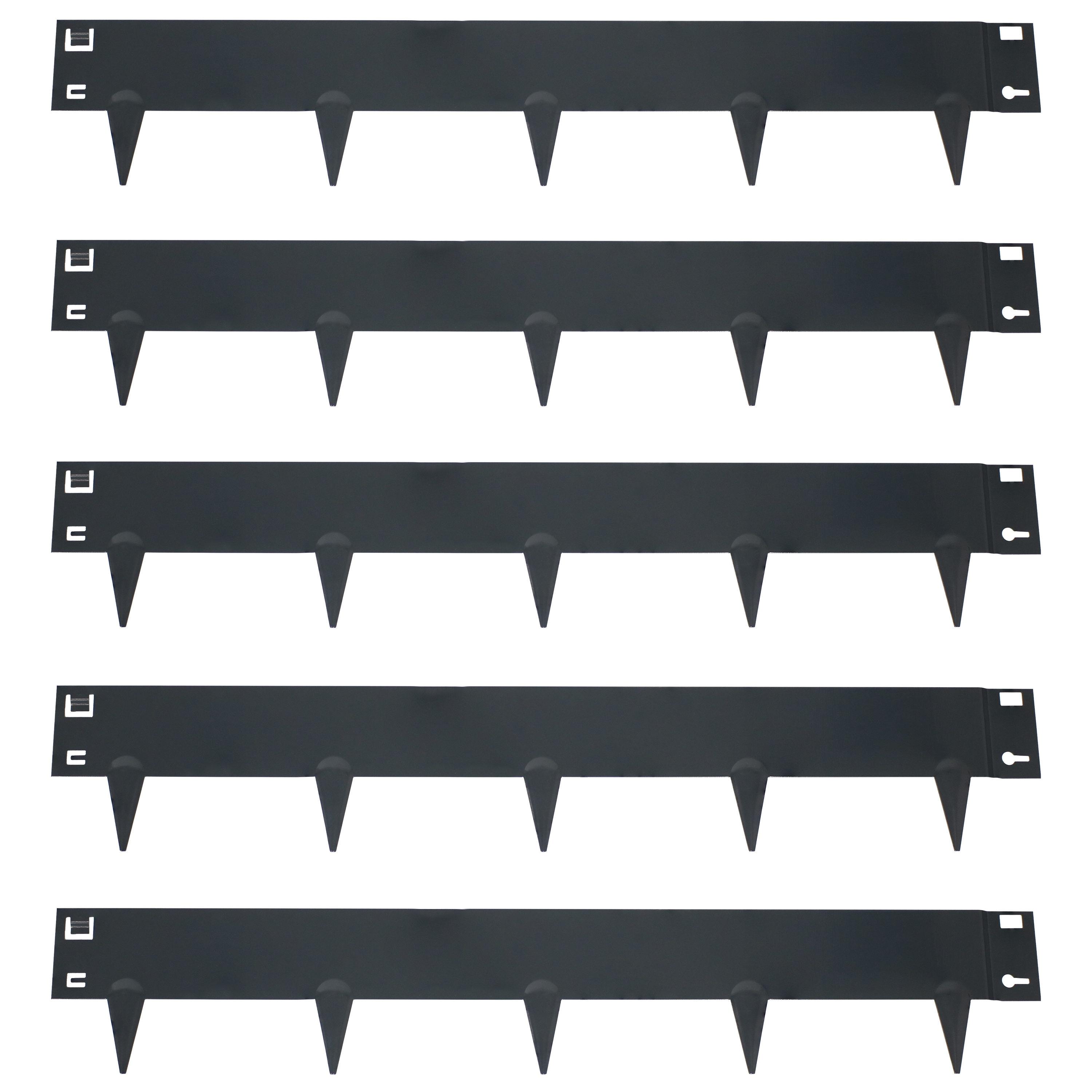 Sunnydaze Outdoor Lawn and Garden Heavy-Duty Steel Metal Flexible Landscape Edging Borders - 16' - Gray - 5pk