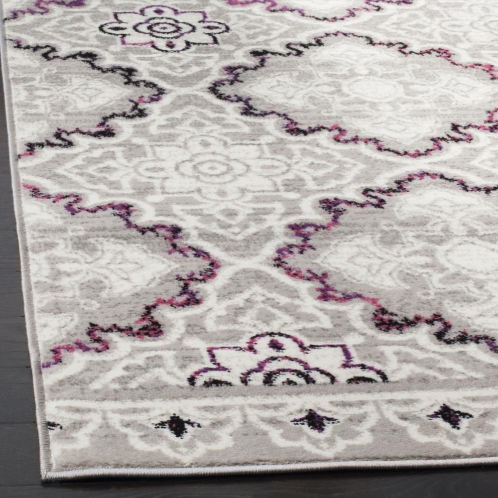 Skyler SKY199 Power Loomed Indoor Area Rug - Grey/Pink - 5'1"x7'6" - Safavieh.