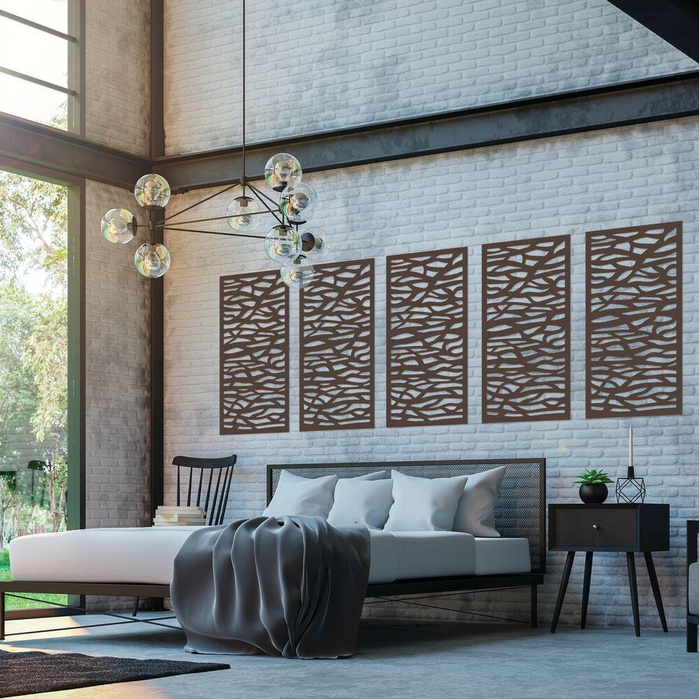 Barrette Outdoor Living 2 ft. x 4 ft. Sprig Umber Decorative Screen Panel