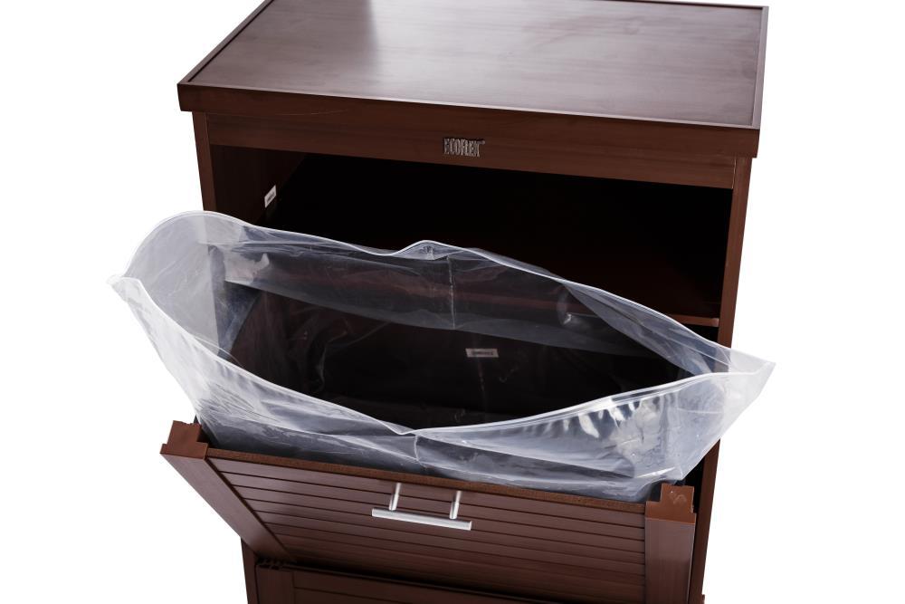 New Age Pet® ECOFLEX® Dog Food Pantry with Double Stainless Steel Bowls - Durable Composite, Includes 2x 32oz Bowls, Storage for 25 lbs of Dog Food, Easy Assembly, Moisture Resistant