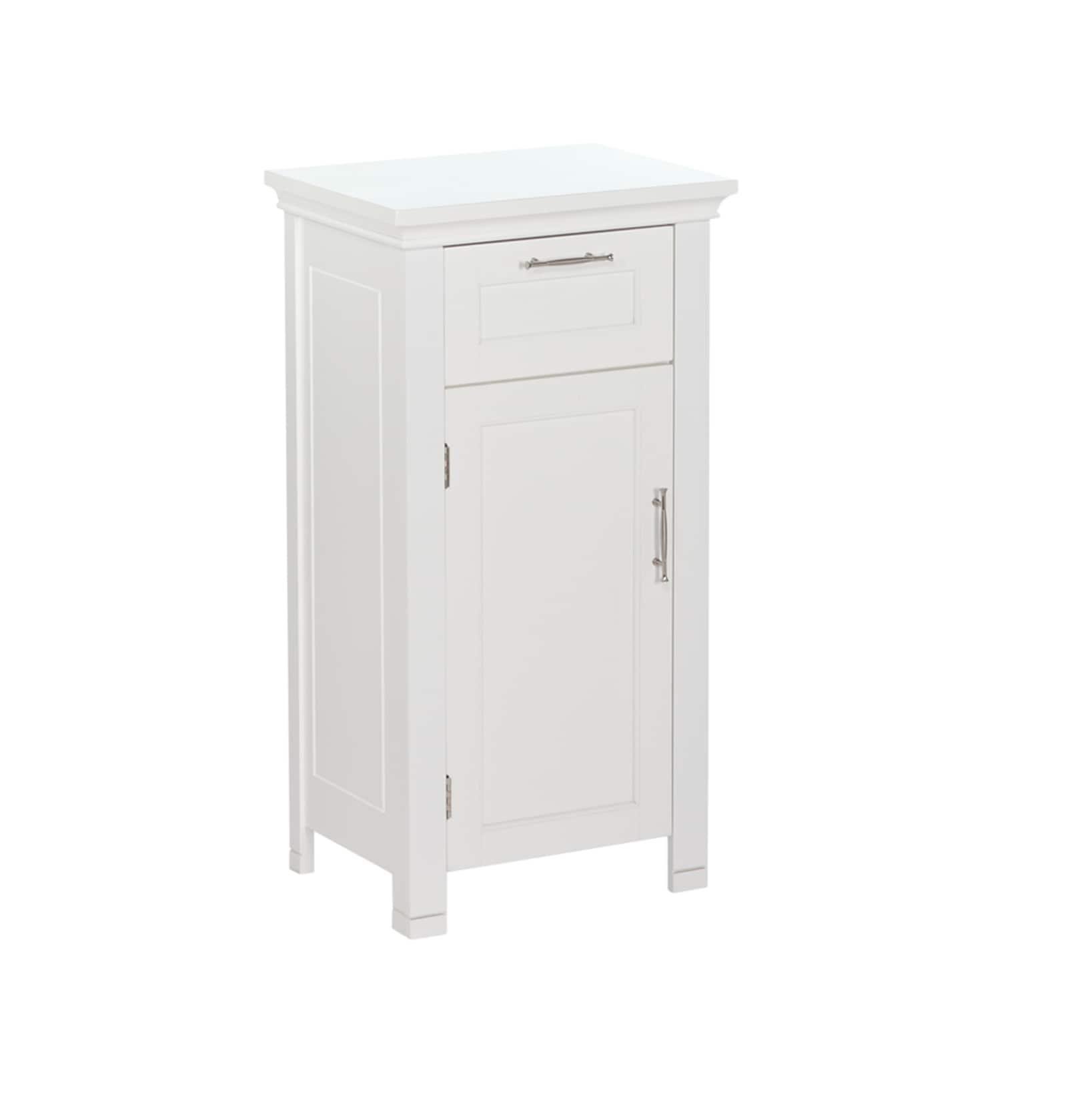 RiverRidge Somerset Single Door Bathroom and Laundry Storage Cabinet with Drawer and Adjustable Shelf