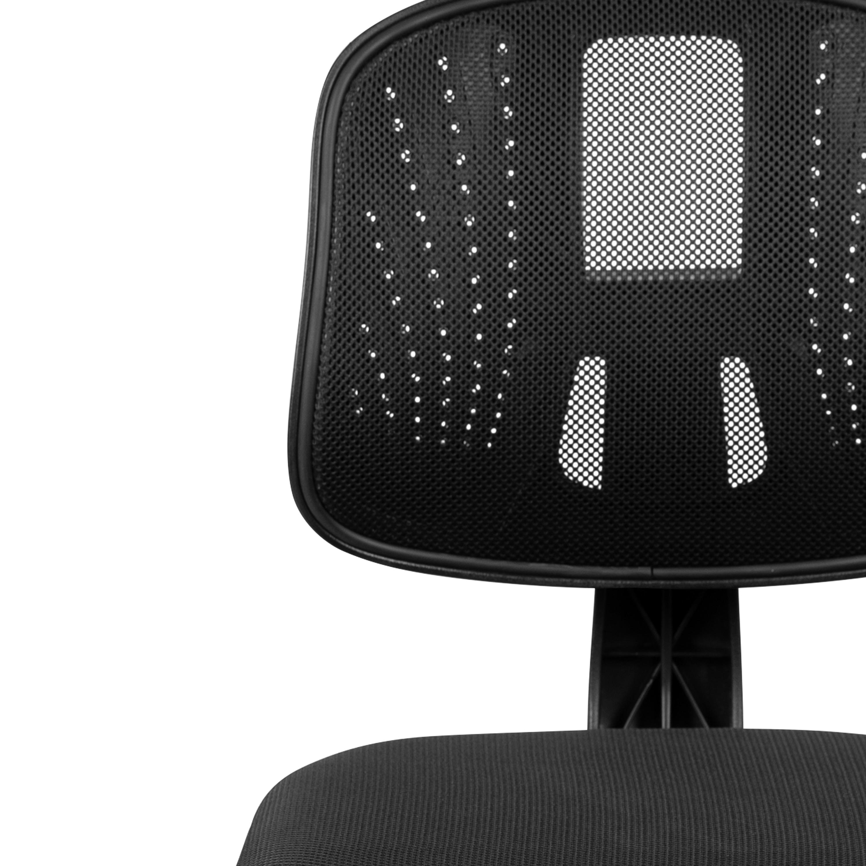 Flash Furniture Flash Fundamentals Mid-Back Black Mesh Swivel Task Office Chair with Pivot Back, BIFMA Certified