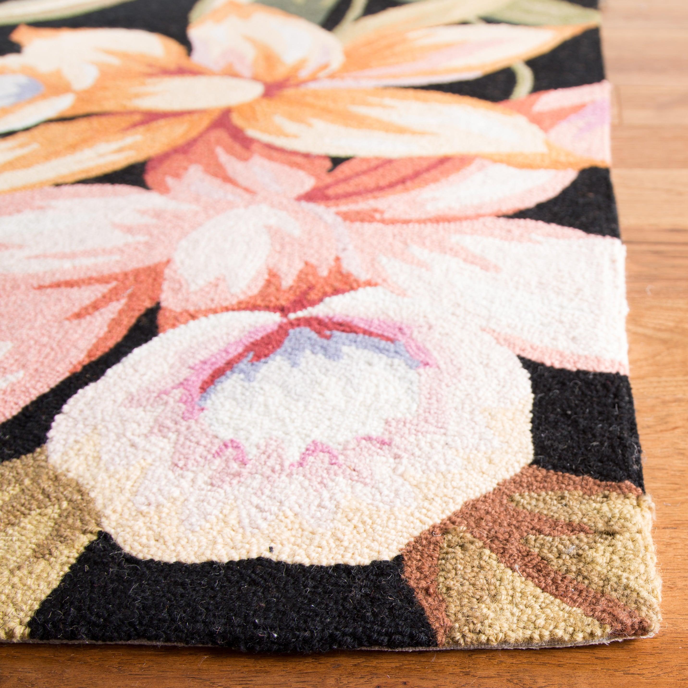 Chelsea HK212 Hand Hooked Area Rug - Black - 6'x9' - Safavieh.