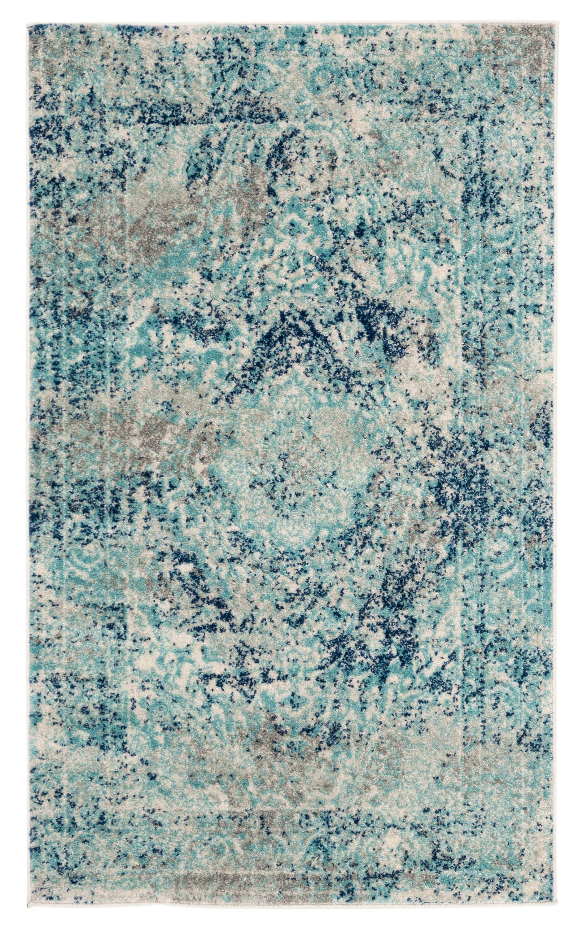 Madison MAD152 Power Loomed Indoor Accent Rug - Ivory/Blue - 3'x5' - Safavieh