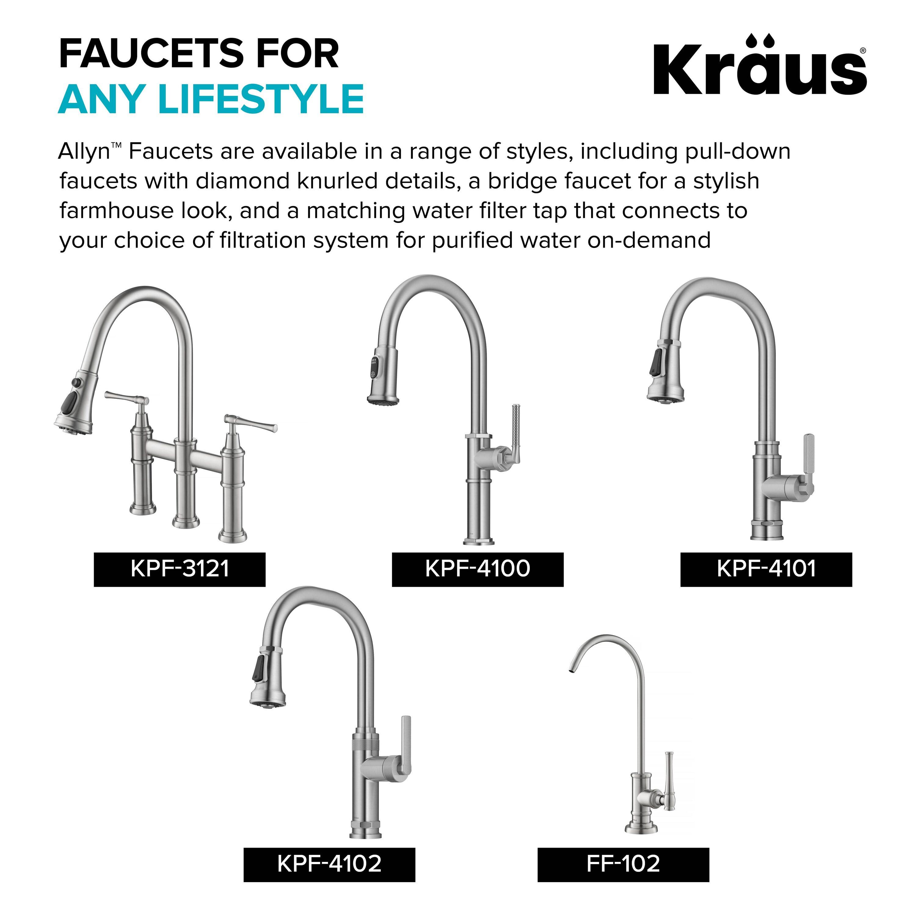 KRAUS Bolden Commercial Style 2-Function Single Handle Pull Down Kitchen Faucet