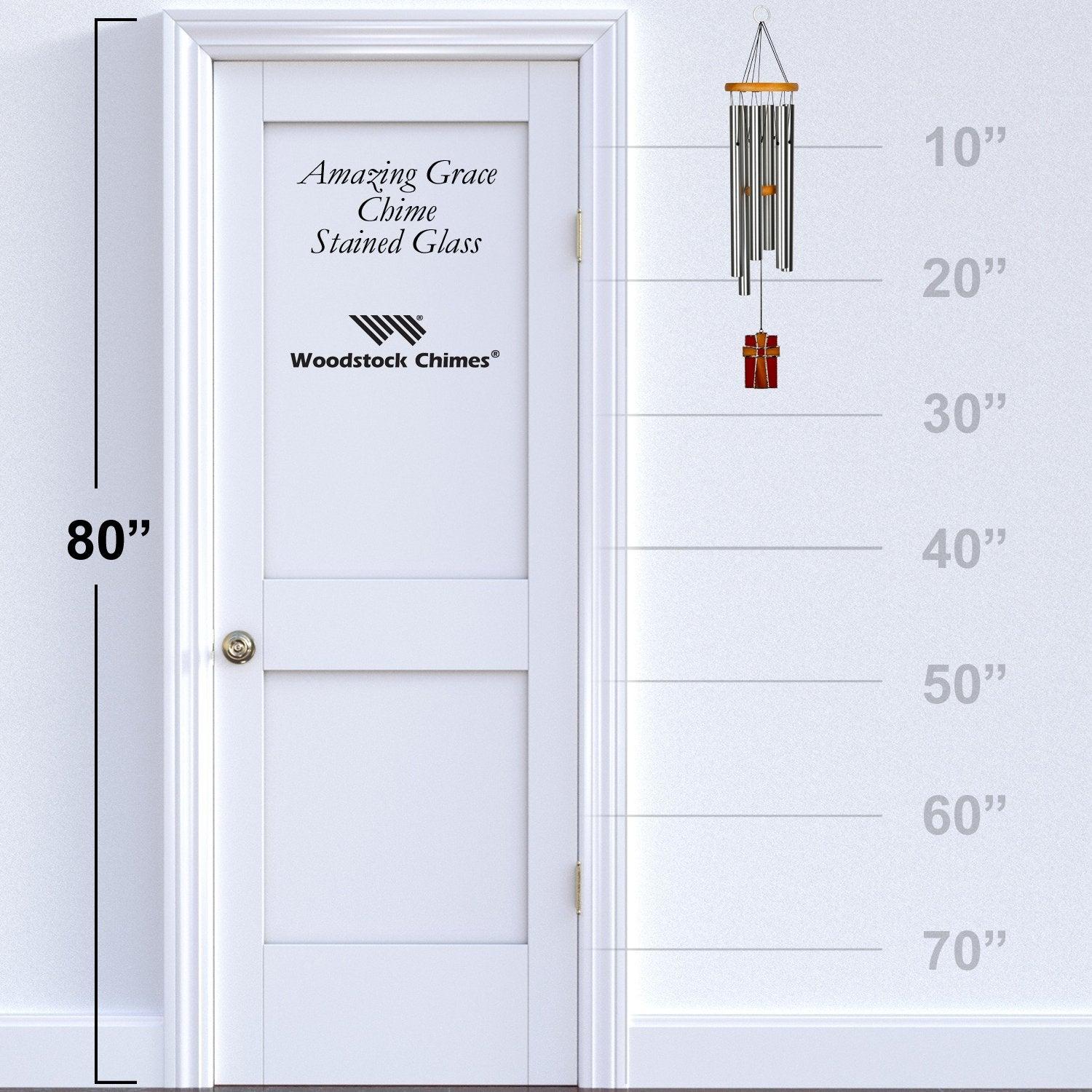 Woodstock Windchimes Original Amazing Grace Chime, Wind Chimes For Outside, Wind Chimes For Garden, Patio, and Outdoor Decor, 28"L
