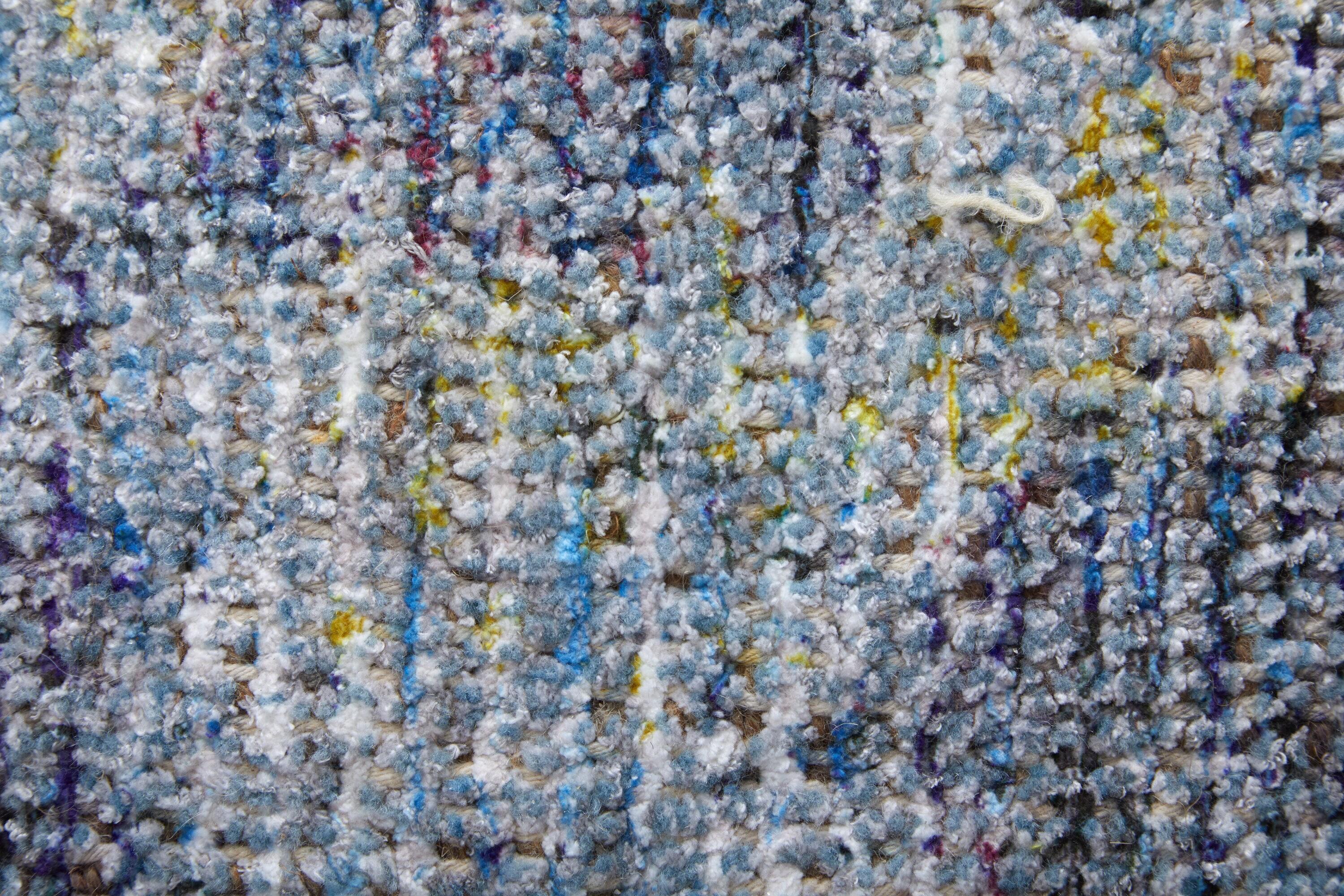 Caldwell Transitional Distressed Blue/Ivory Area Rug