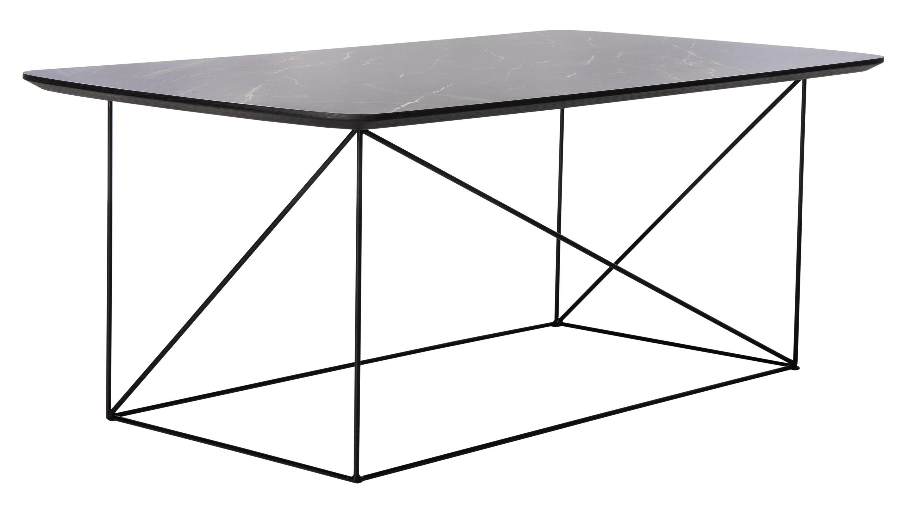 Rylee Rectangle Coffee Table - Dark Sandstone/Black - Safavieh