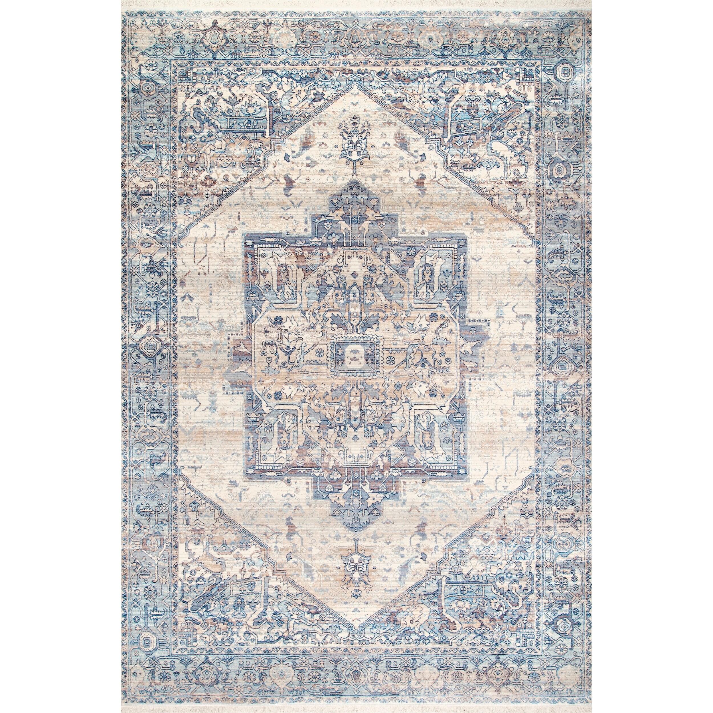 Nuloom Harriet Oriental/Persian 2x3 Accent Indoor Area Rug for Living Room Bedroom Dining Room Entryway Kitchen, Light Blue/Multicolor