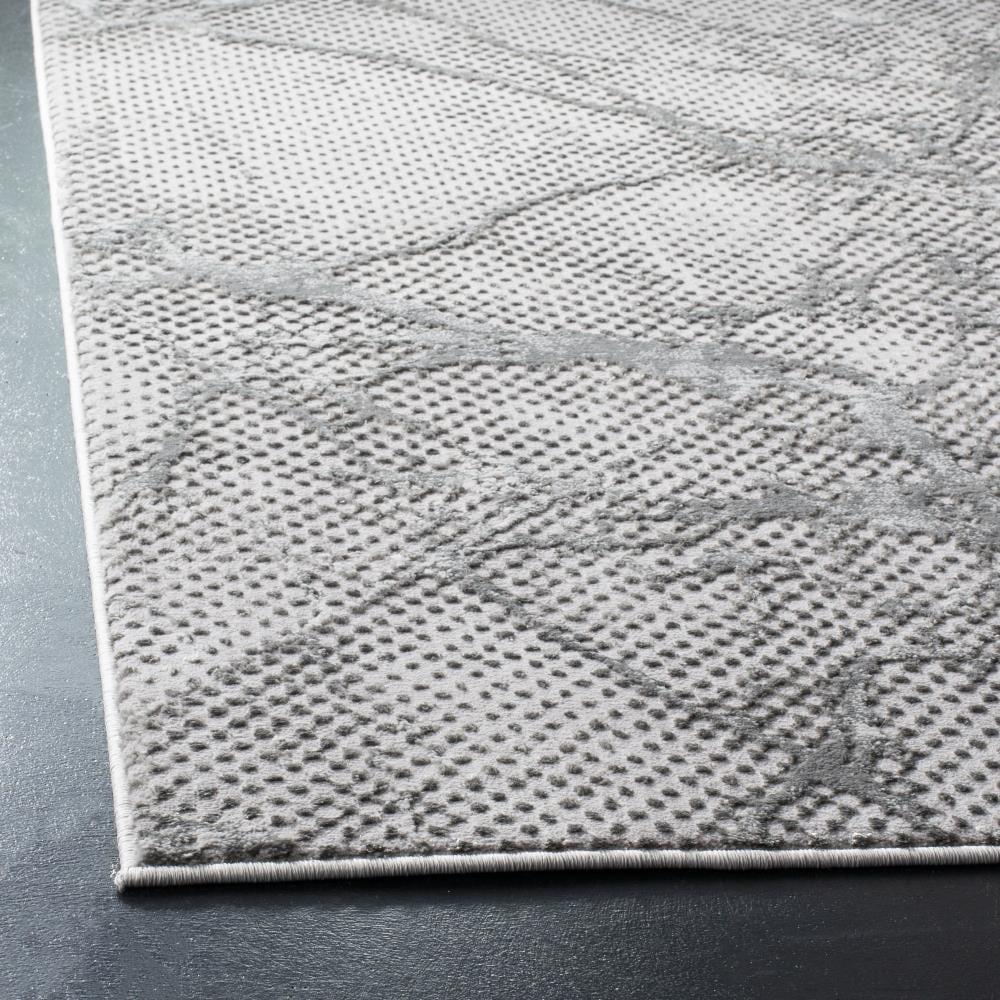 Lurex LUR187 Power Loomed Area Rug - Grey/Grey - 6'7"x6'7" - Safavieh