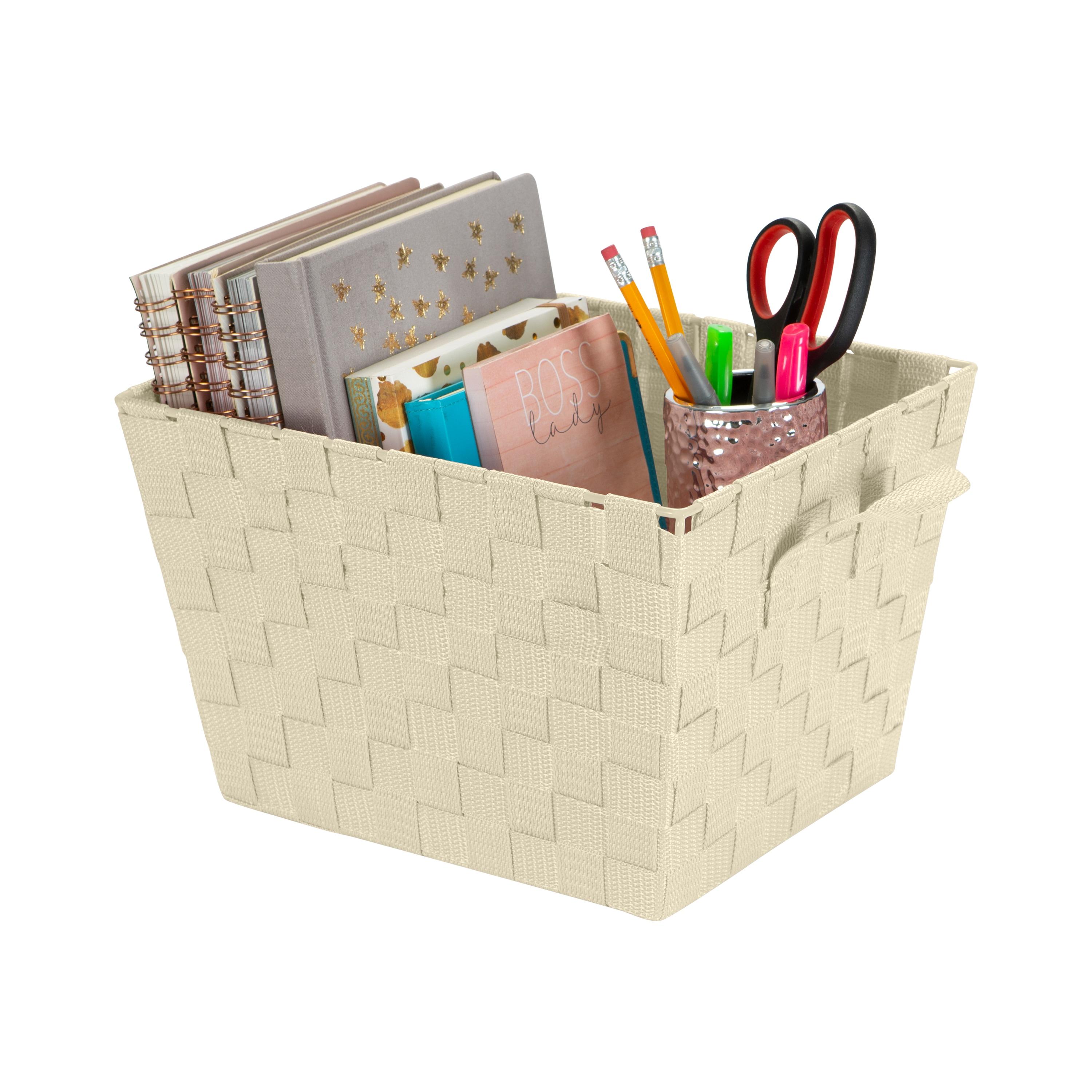 Simplify Small Woven Storage Basket in Ivory