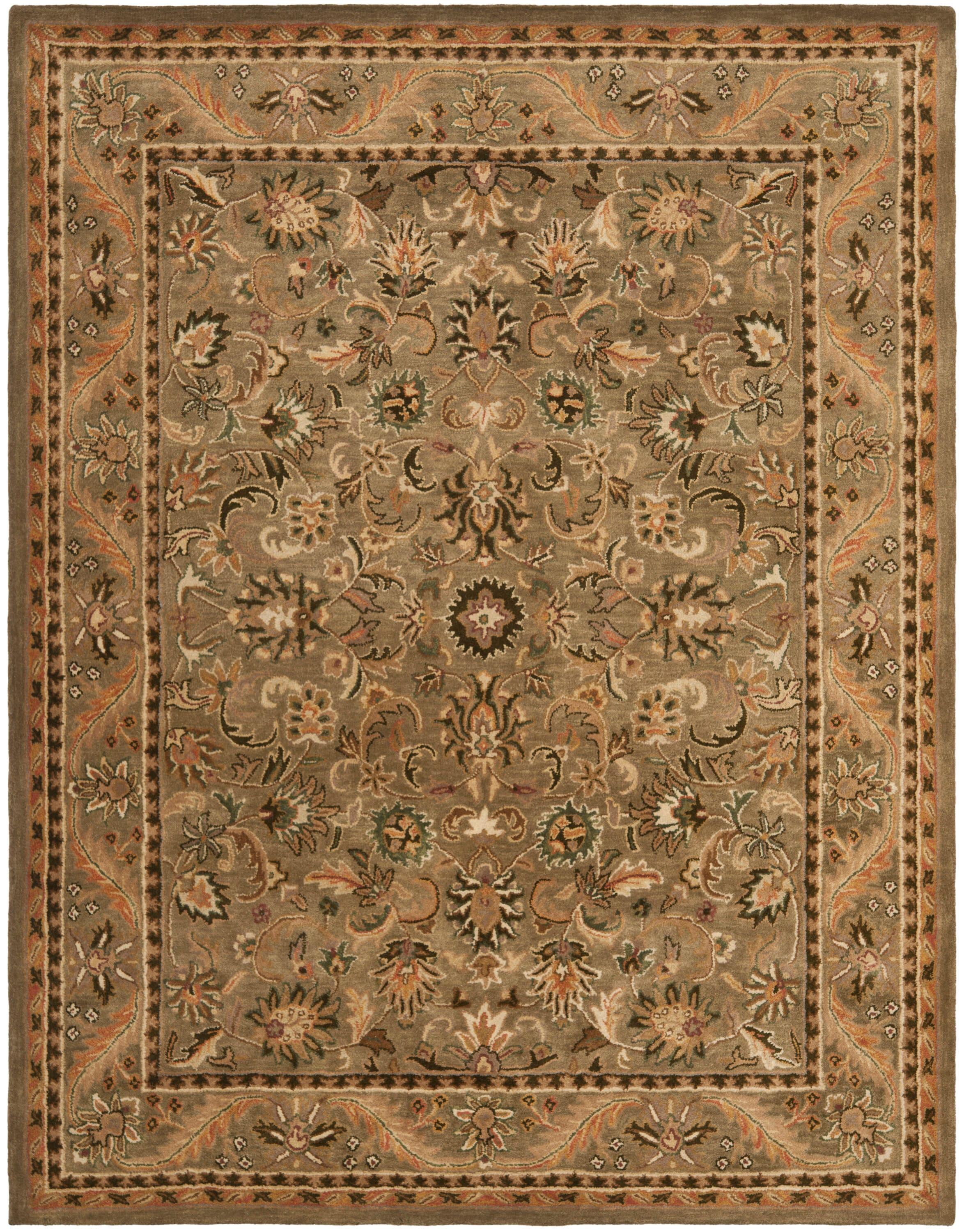 Antiquity AT52 Hand Tufted Indoor Area Rug - Olive/Gold - 8'3"x11' - Safavieh