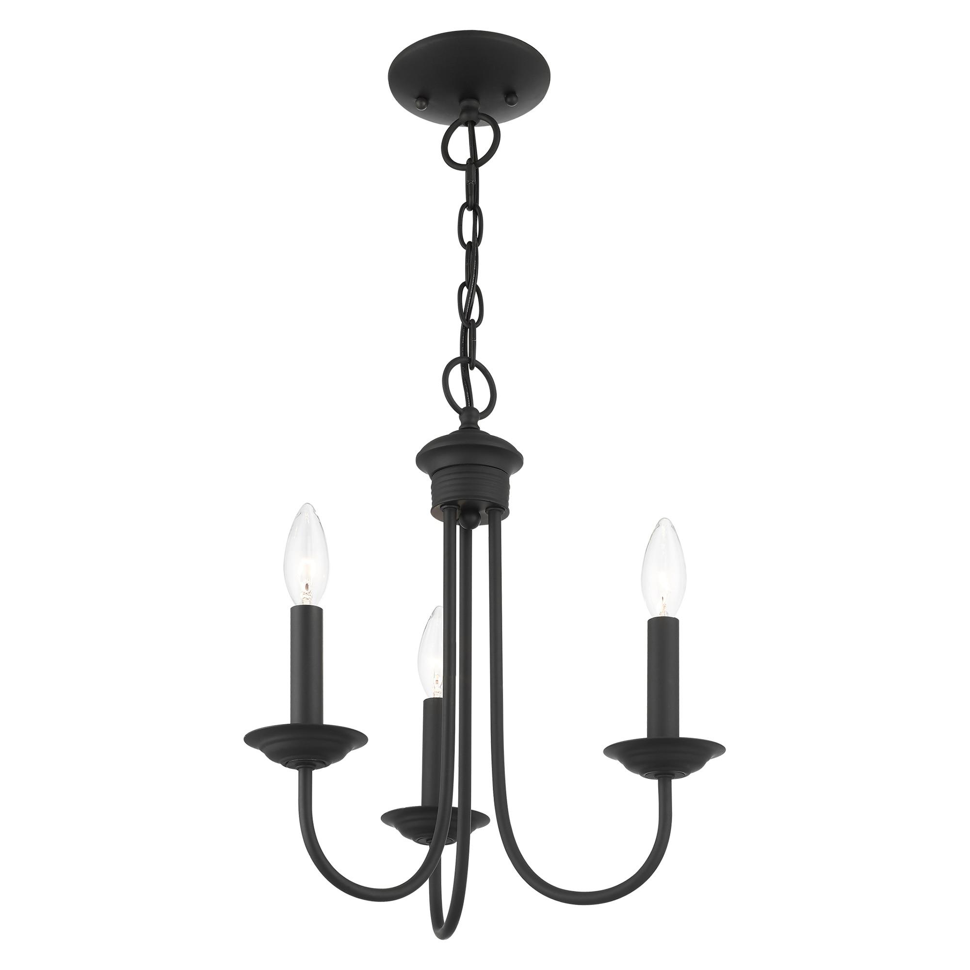 Livex Lighting Estate 3 - Light Chandelier in  Black