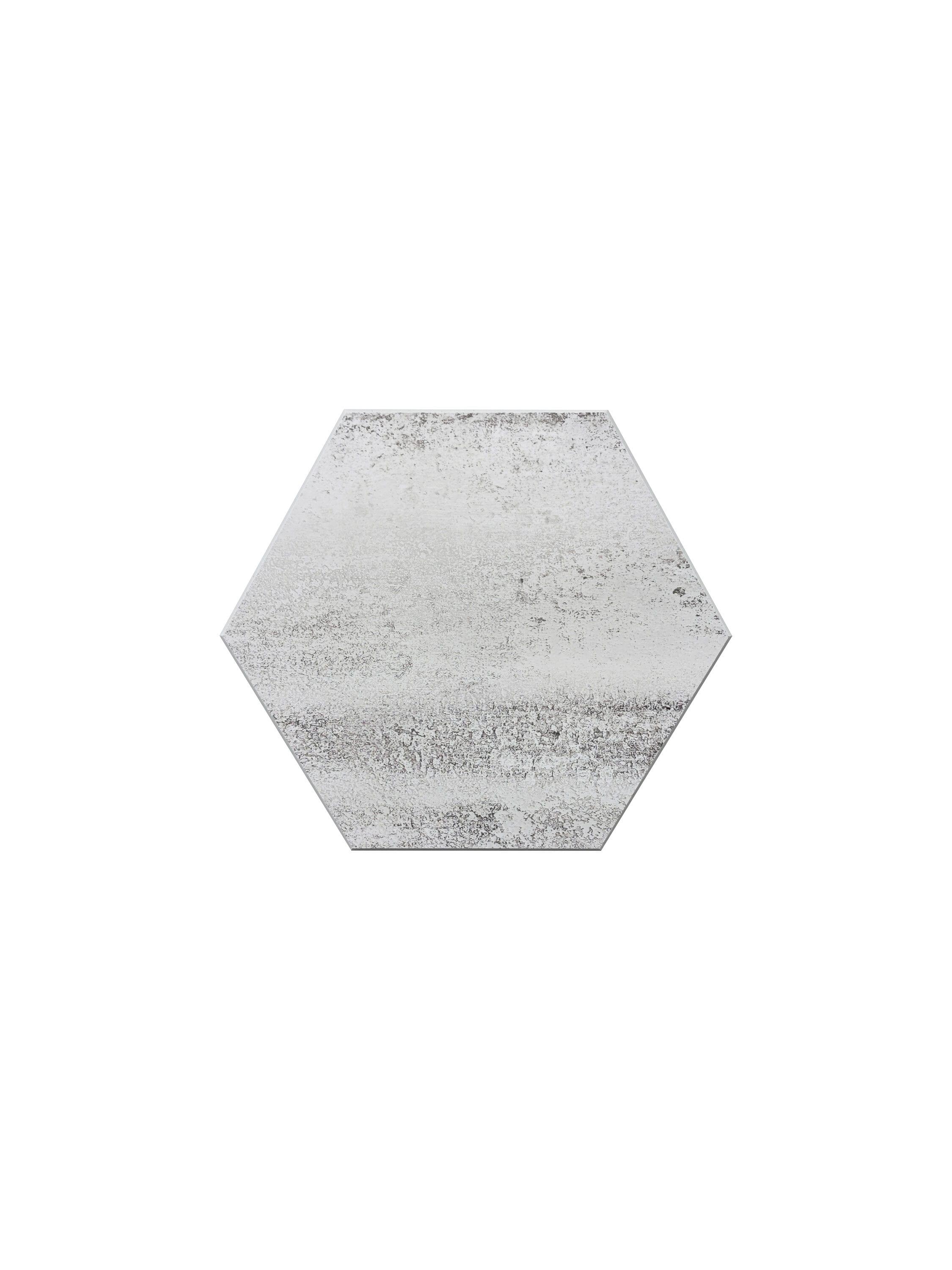 Alpine Gray Resin Hexagon Peel and Stick Wall Tiles