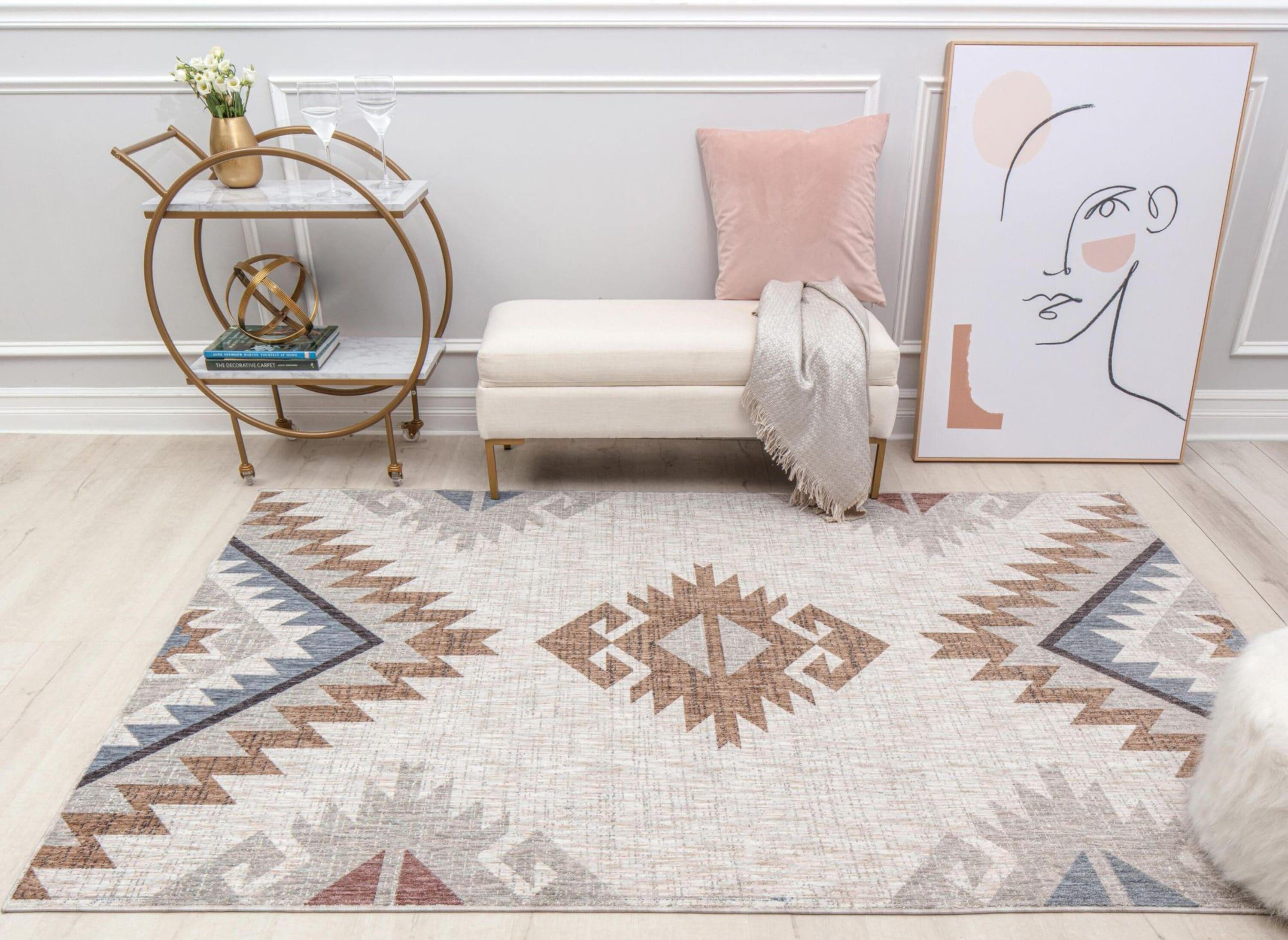 Mason Brooks Cressida CA80A Tapestry Beige Area Rug for Dining Room Rug Neutral Rug Living Room Rug Kitchen, 2'6" x 8'