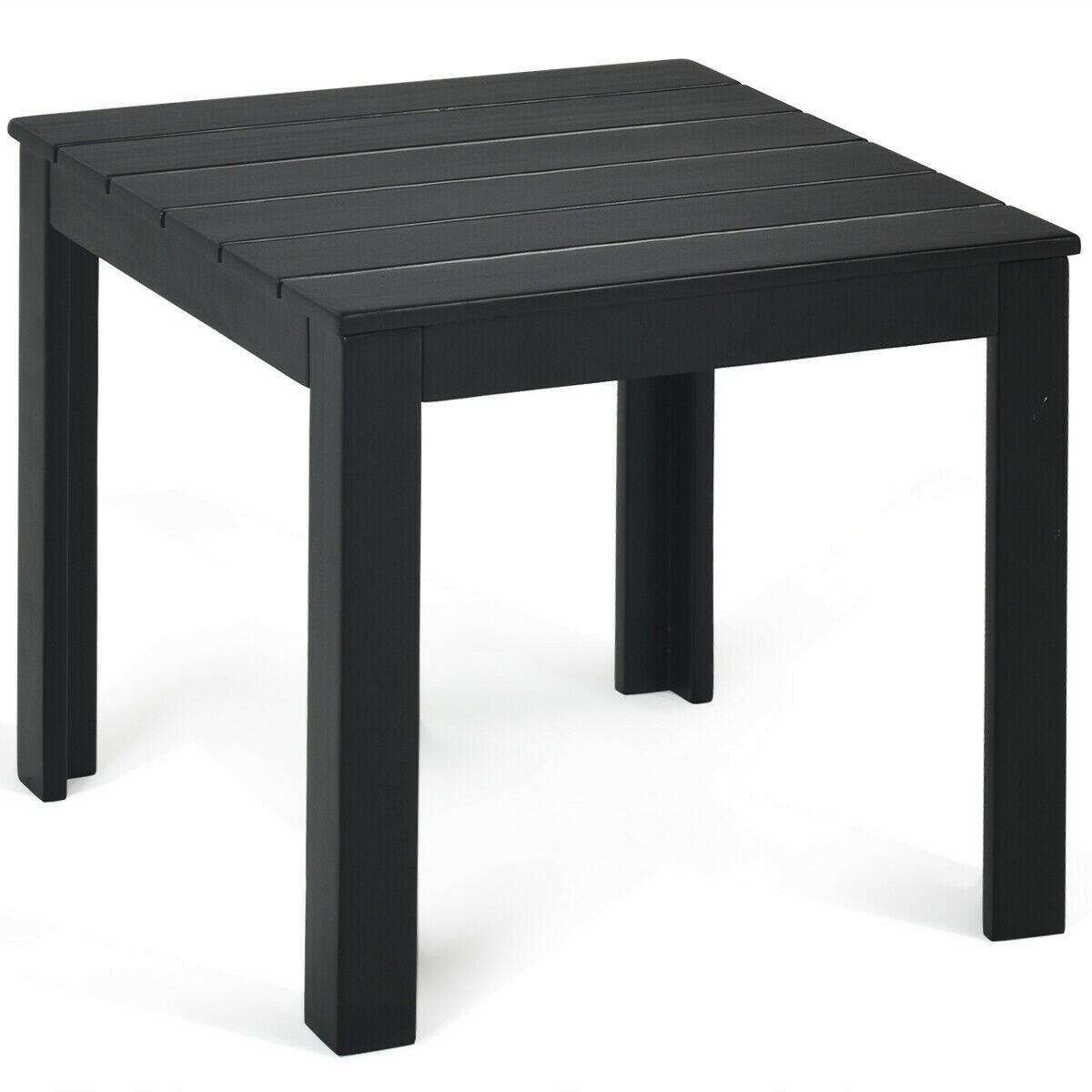 Latitude Run® Wooden Square Patio Coffee Bistro Table