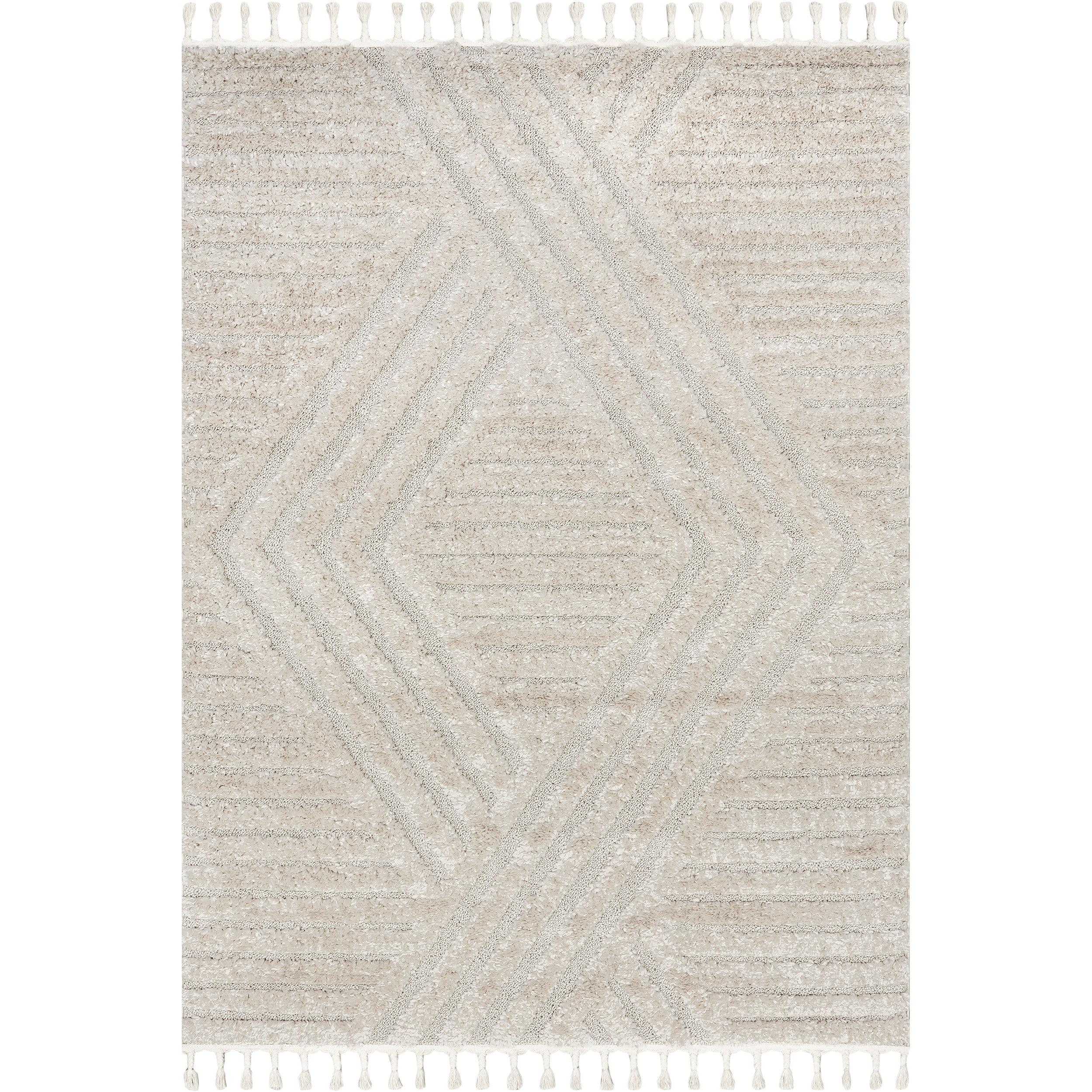 Nuloom Risette Solid 5x8 Shag Indoor Area Rug for Living Room Bedroom Dining Room Nursery, Beige