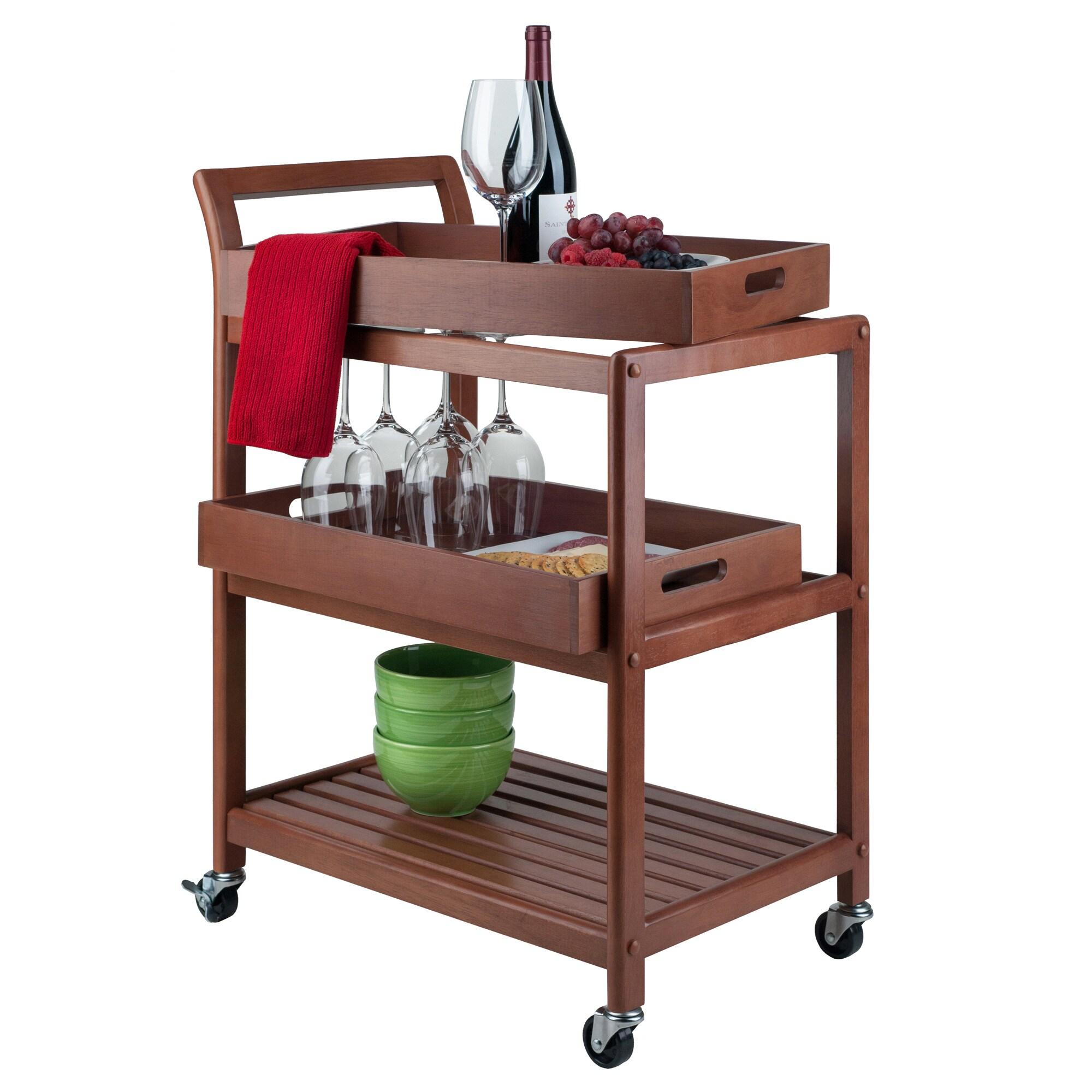 Skyline Decor Albert 33.27'' H x 24.8'' W Utility Cart with Wheels